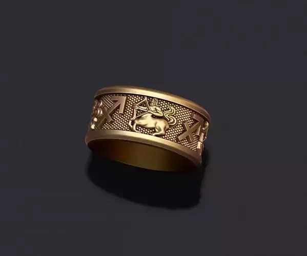 zodiac Sagittarius lite ring