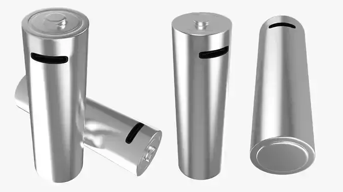 AA Battery Cell with Type C USB 3D model