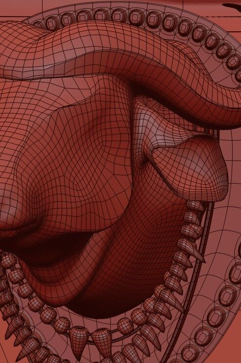 Z Buffalo Head Low-poly 3D model_6