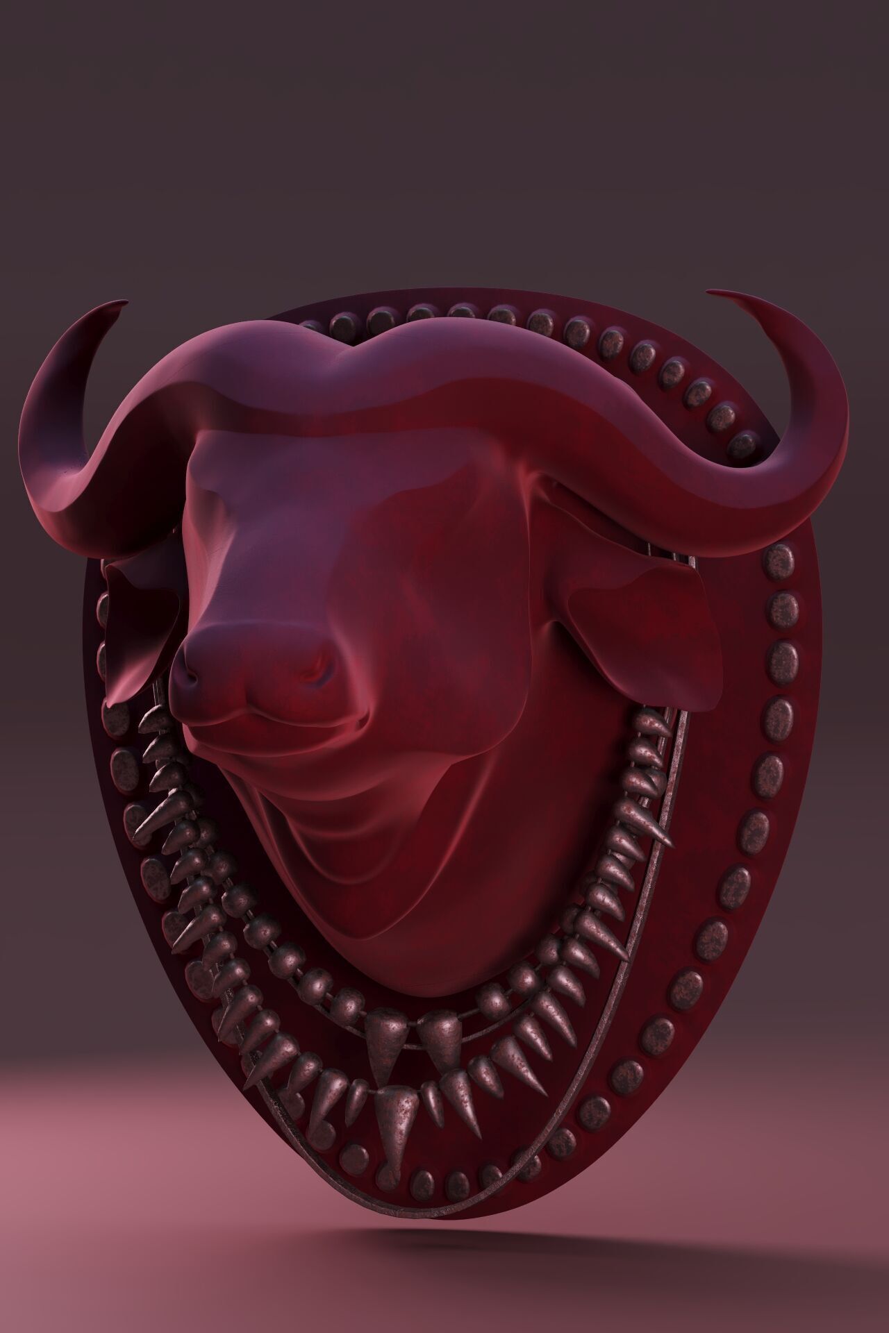 Z Buffalo Head Low-poly 3D model_1