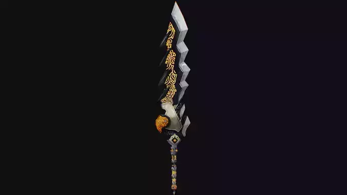 Sword Magical Cutting Fantasy Melee Dagger Iron Blade Saber Gold