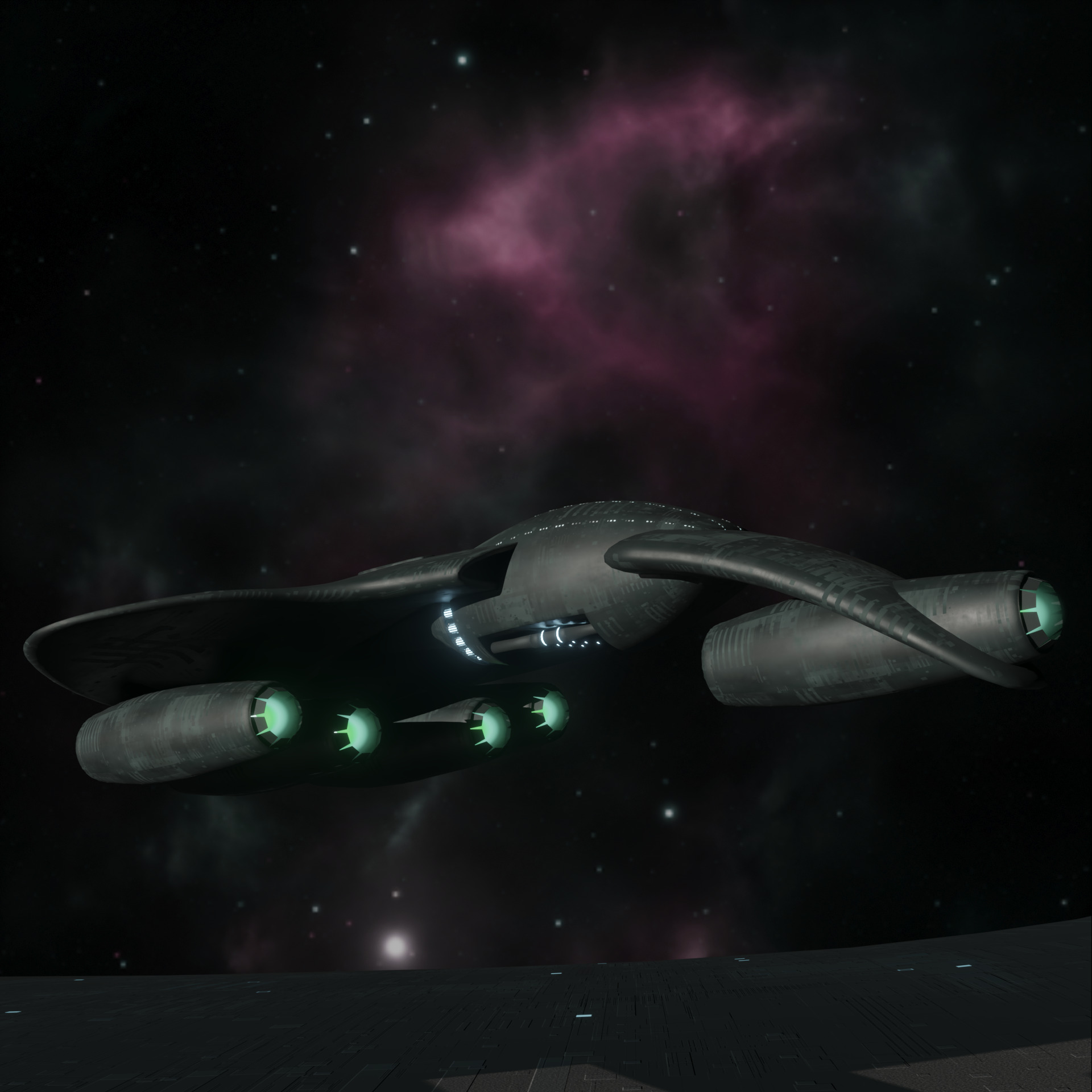 Space ships in space 3D model_5