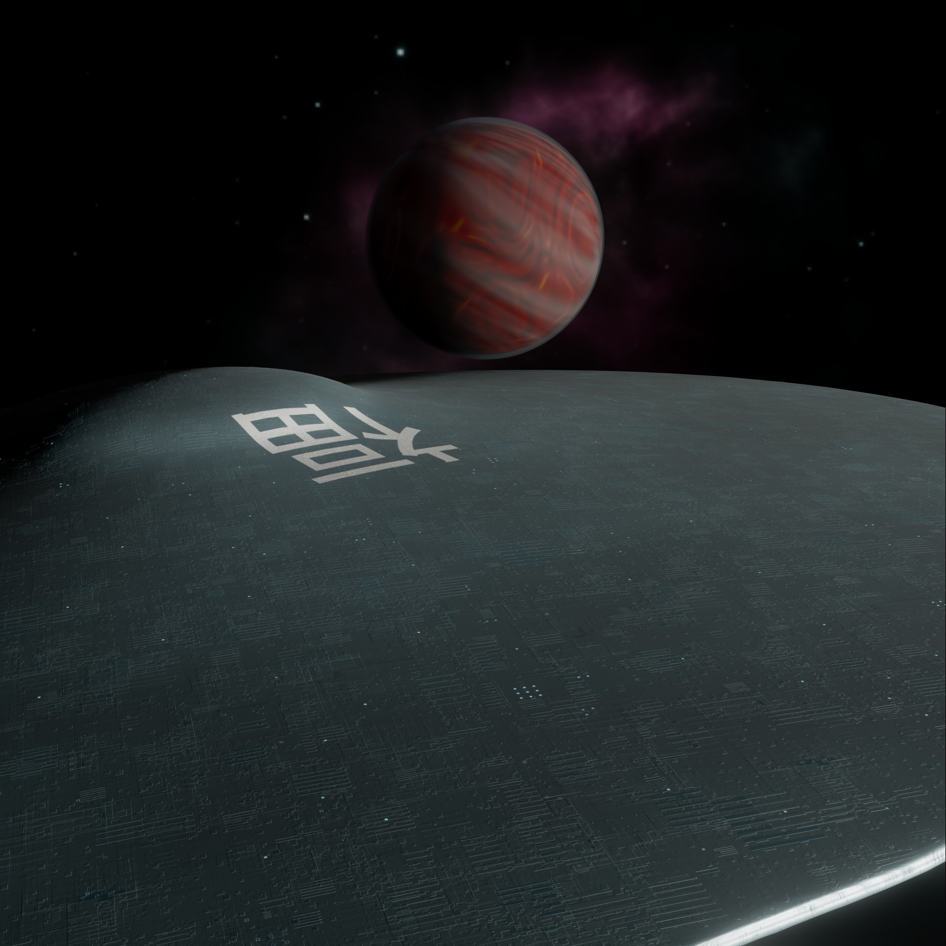 Space ships in space 3D model_6