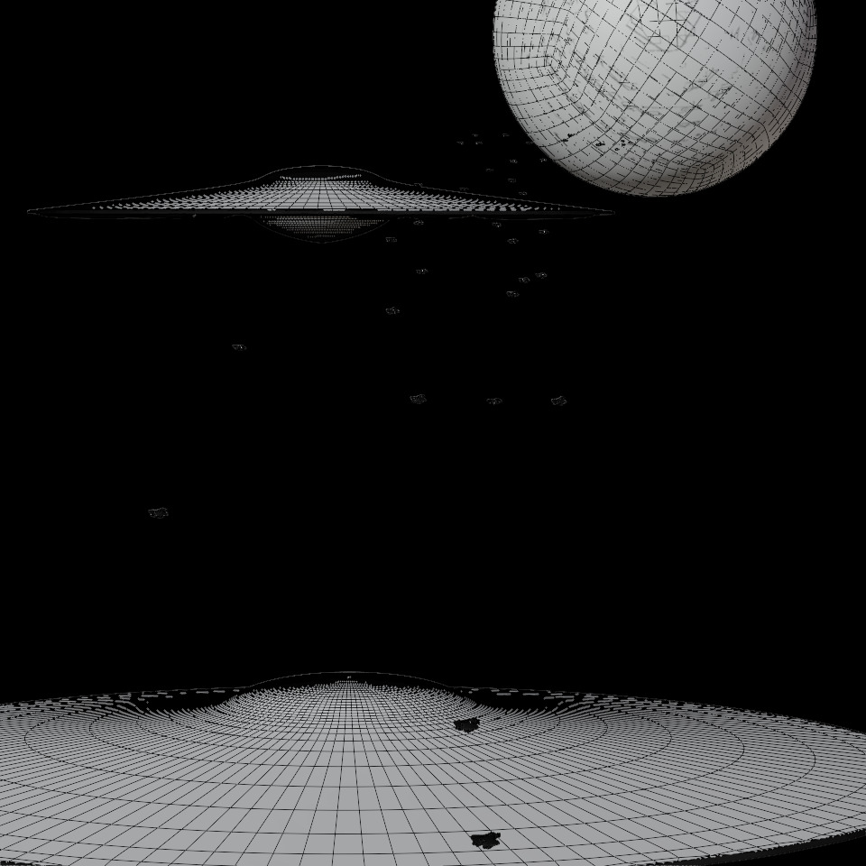 Space ships in space 3D model_7