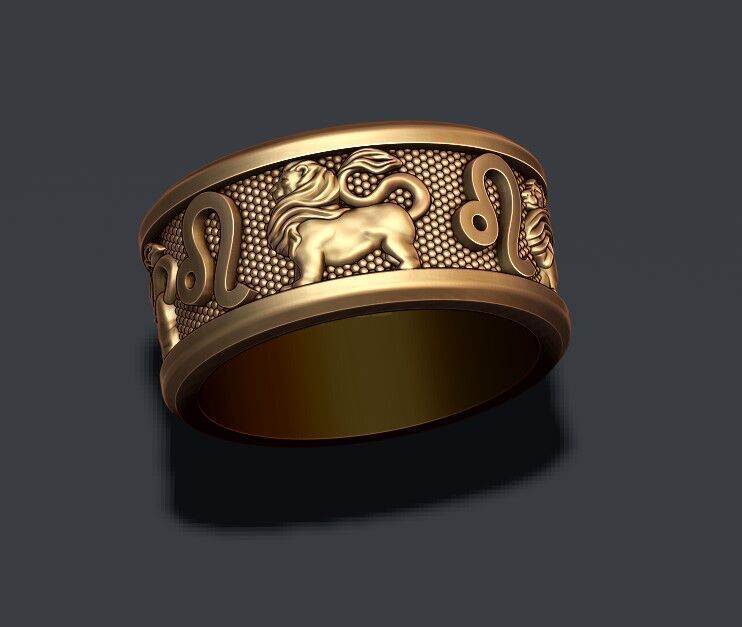 jewellery horoscope signes lite rings pack set 3D print model_7