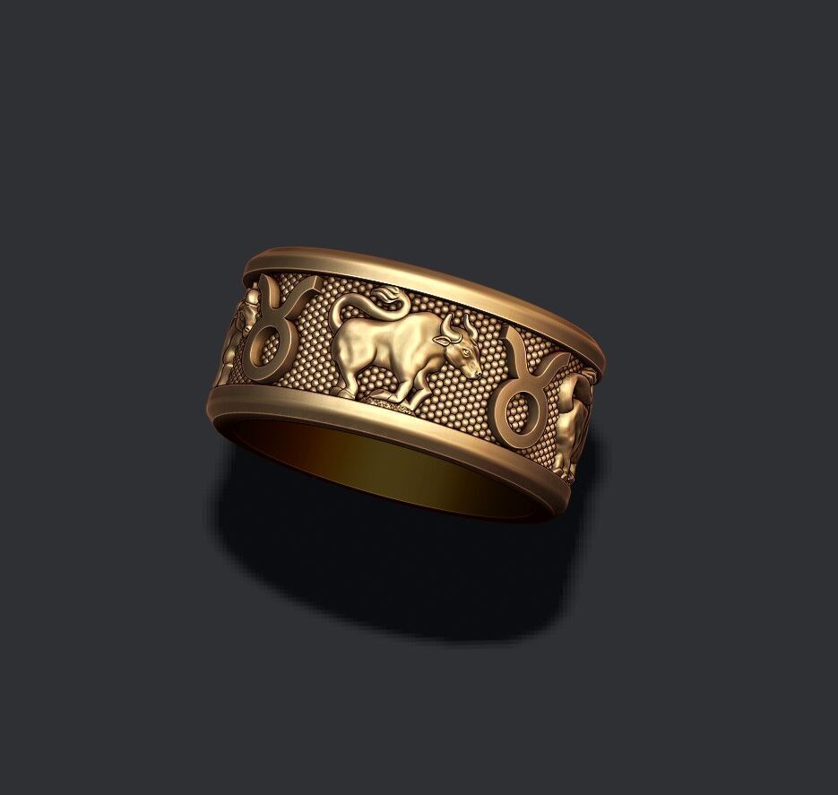 jewellery horoscope signes lite rings pack set 3D print model_14