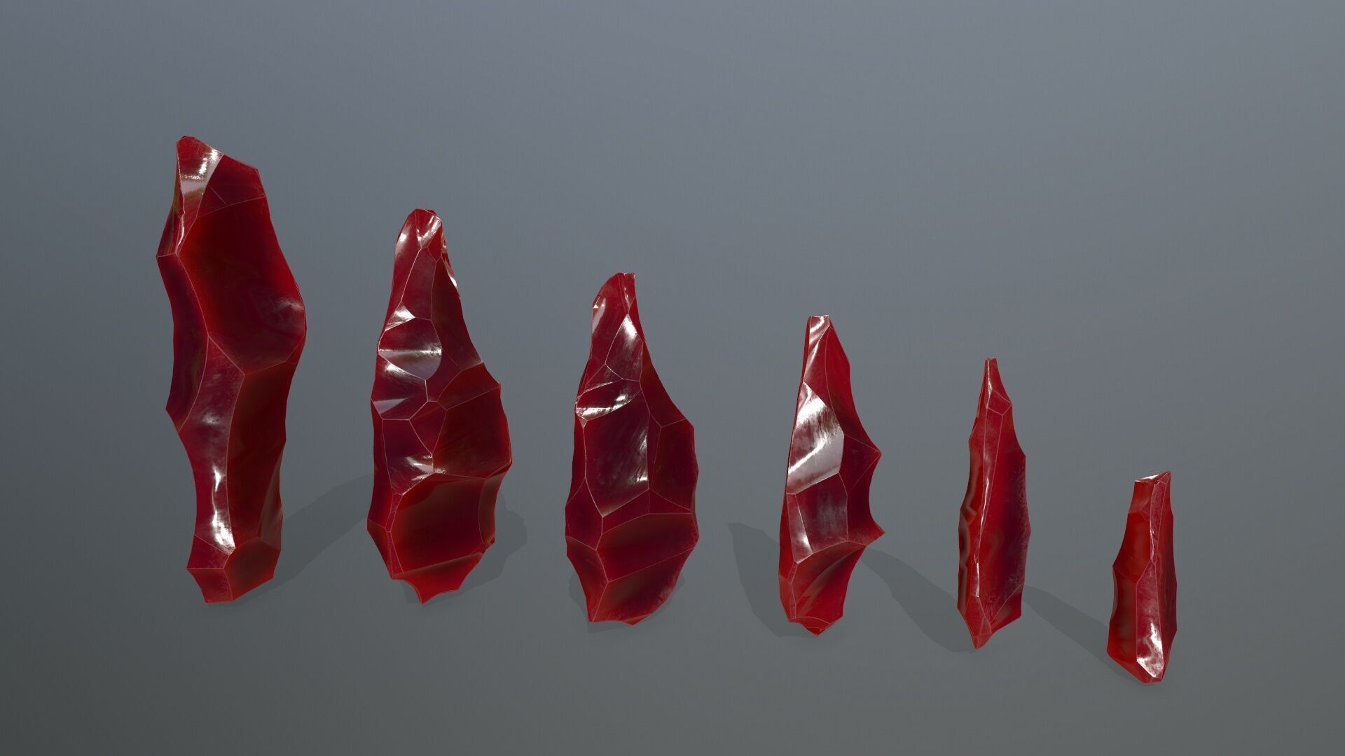 crystal Low-poly 3D model_3
