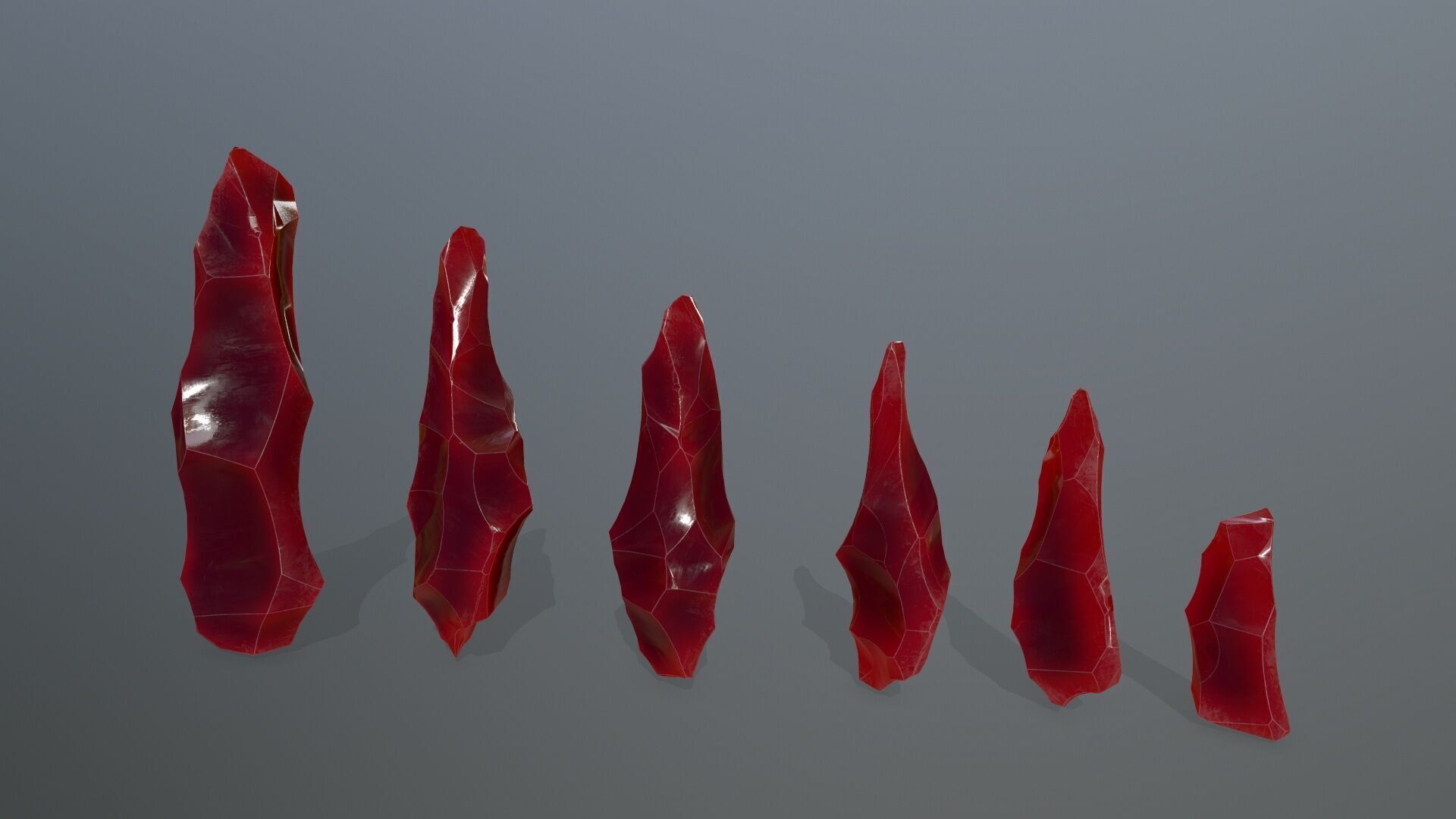 crystal Low-poly 3D model_2