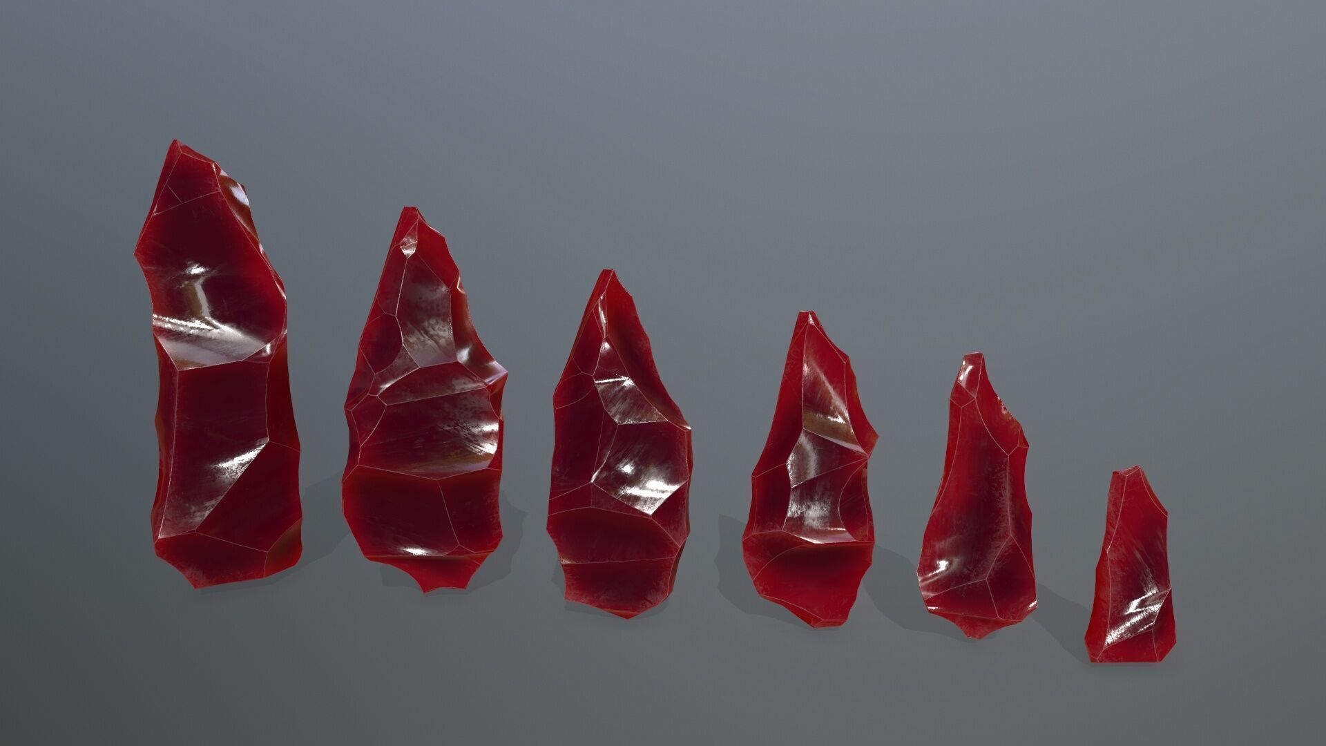 crystal Low-poly 3D model_4