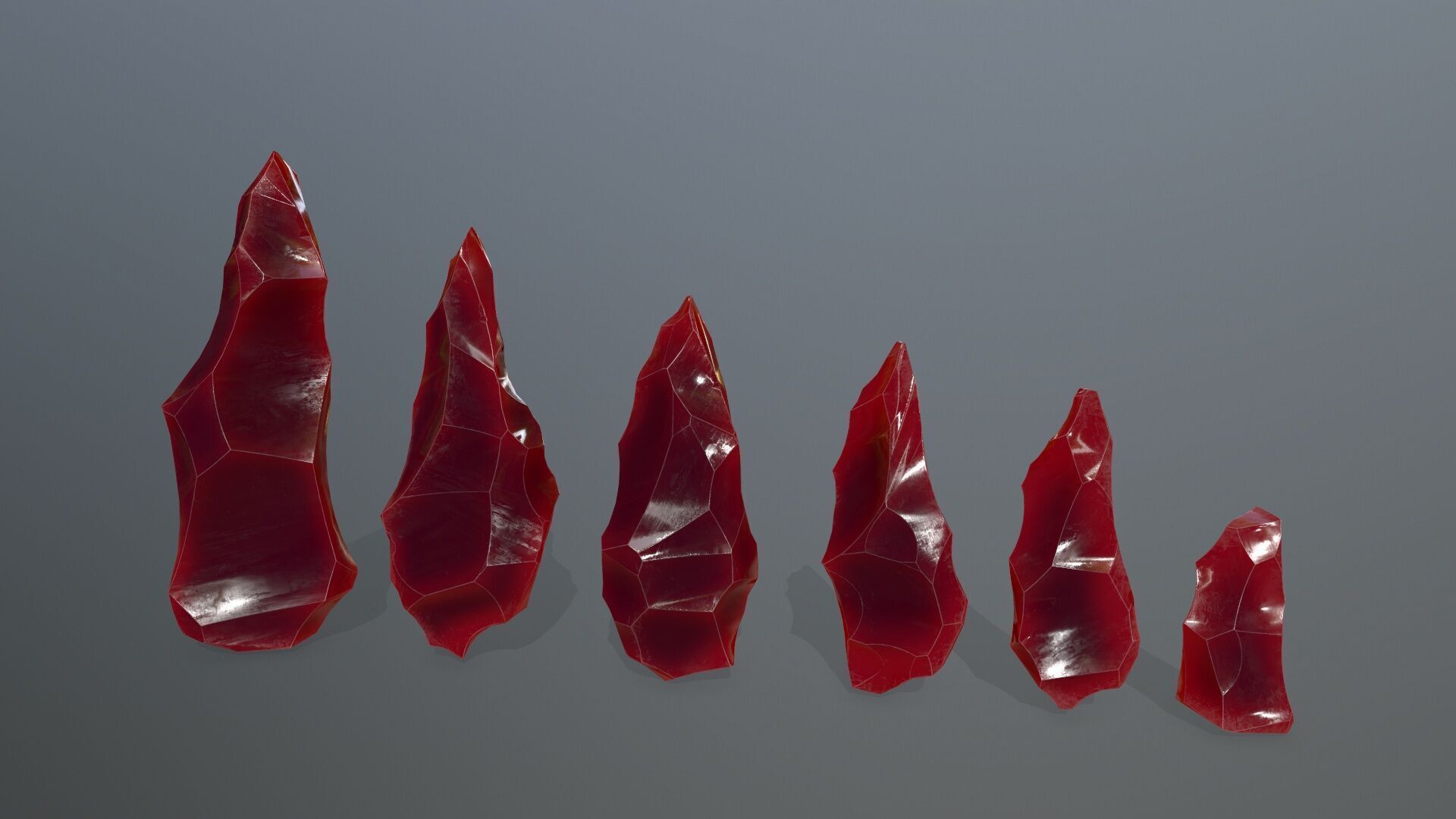 crystal Low-poly 3D model_1