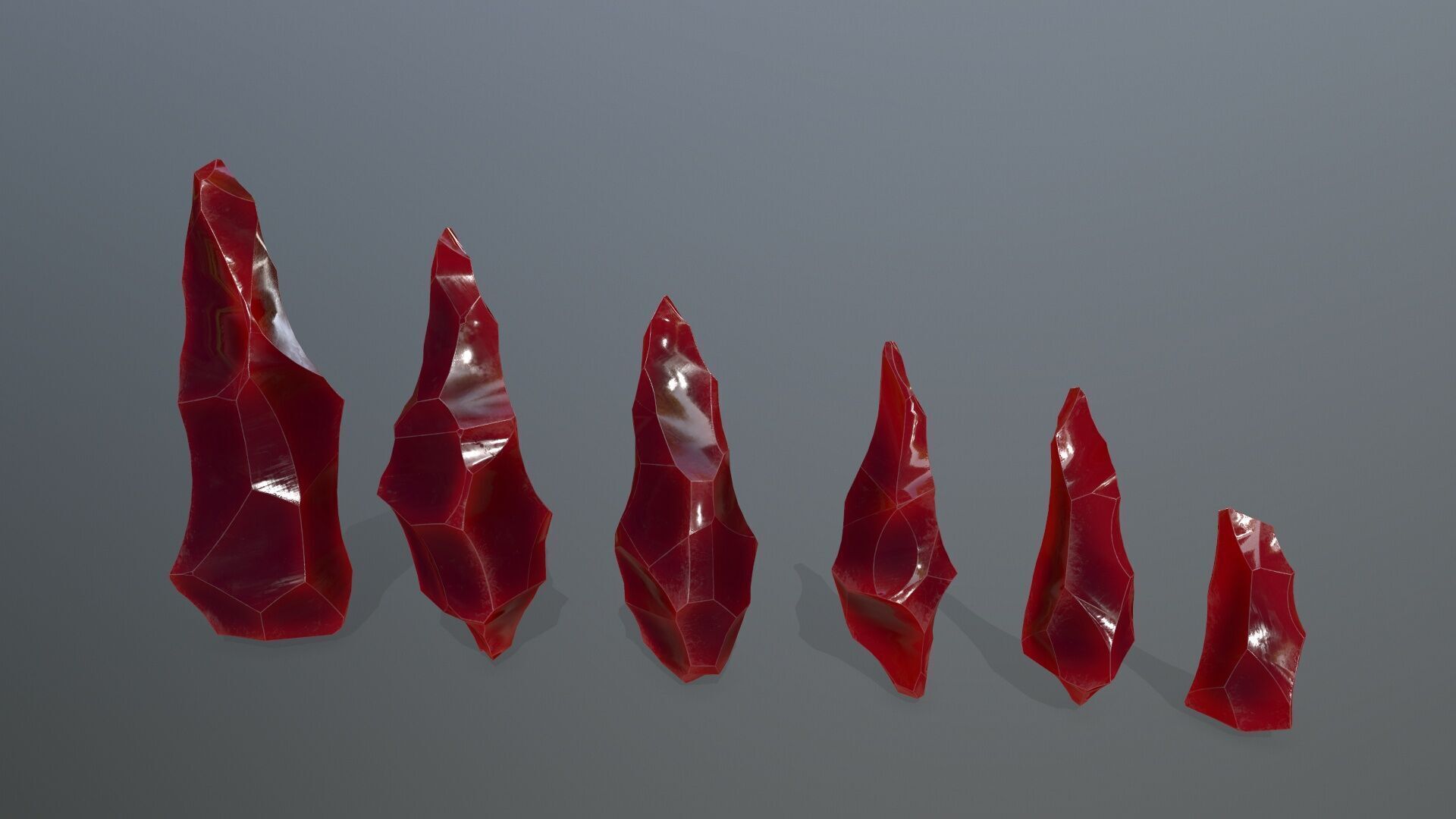 crystal Low-poly 3D model_5