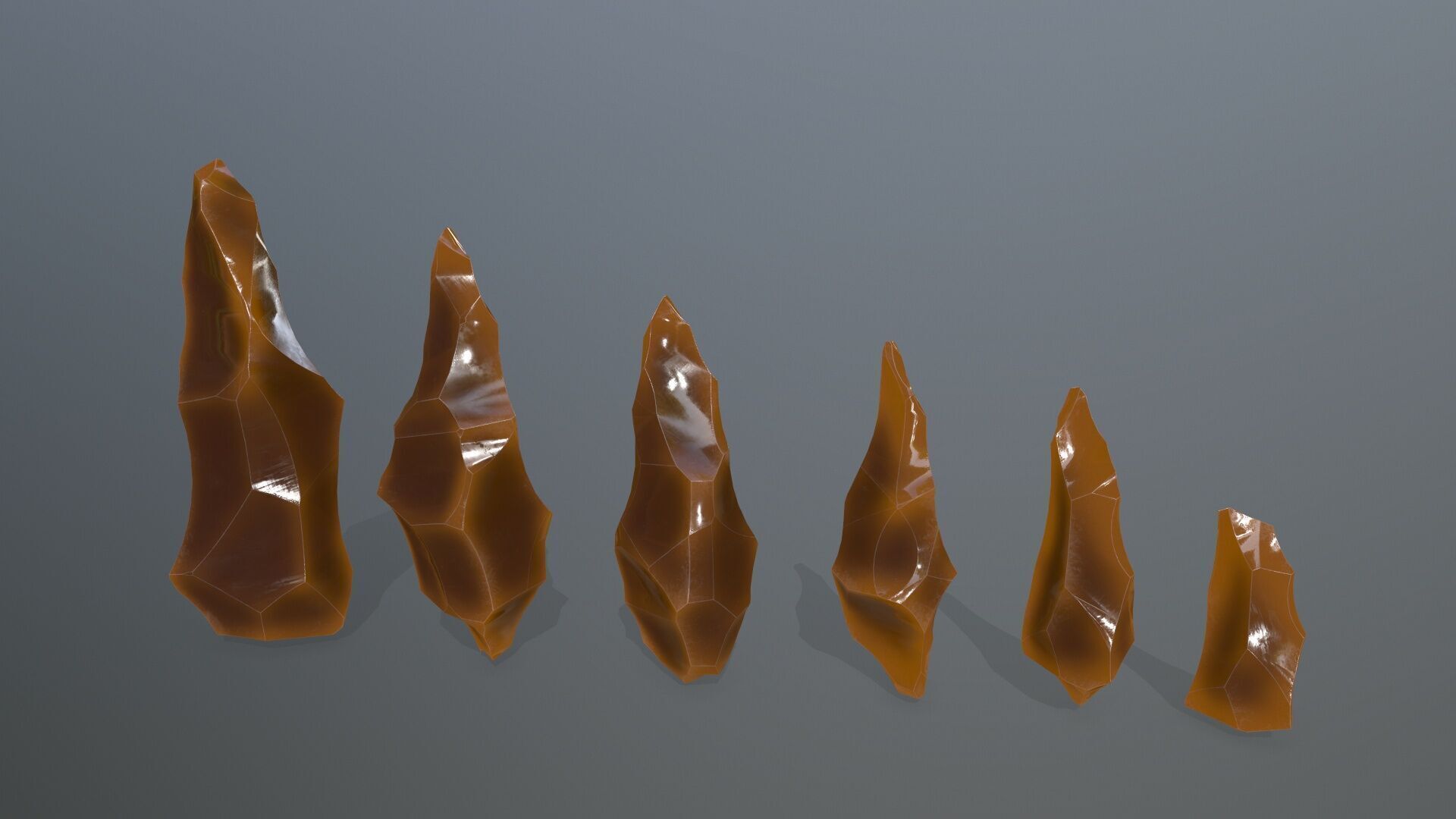 crystal Low-poly 3D model_5