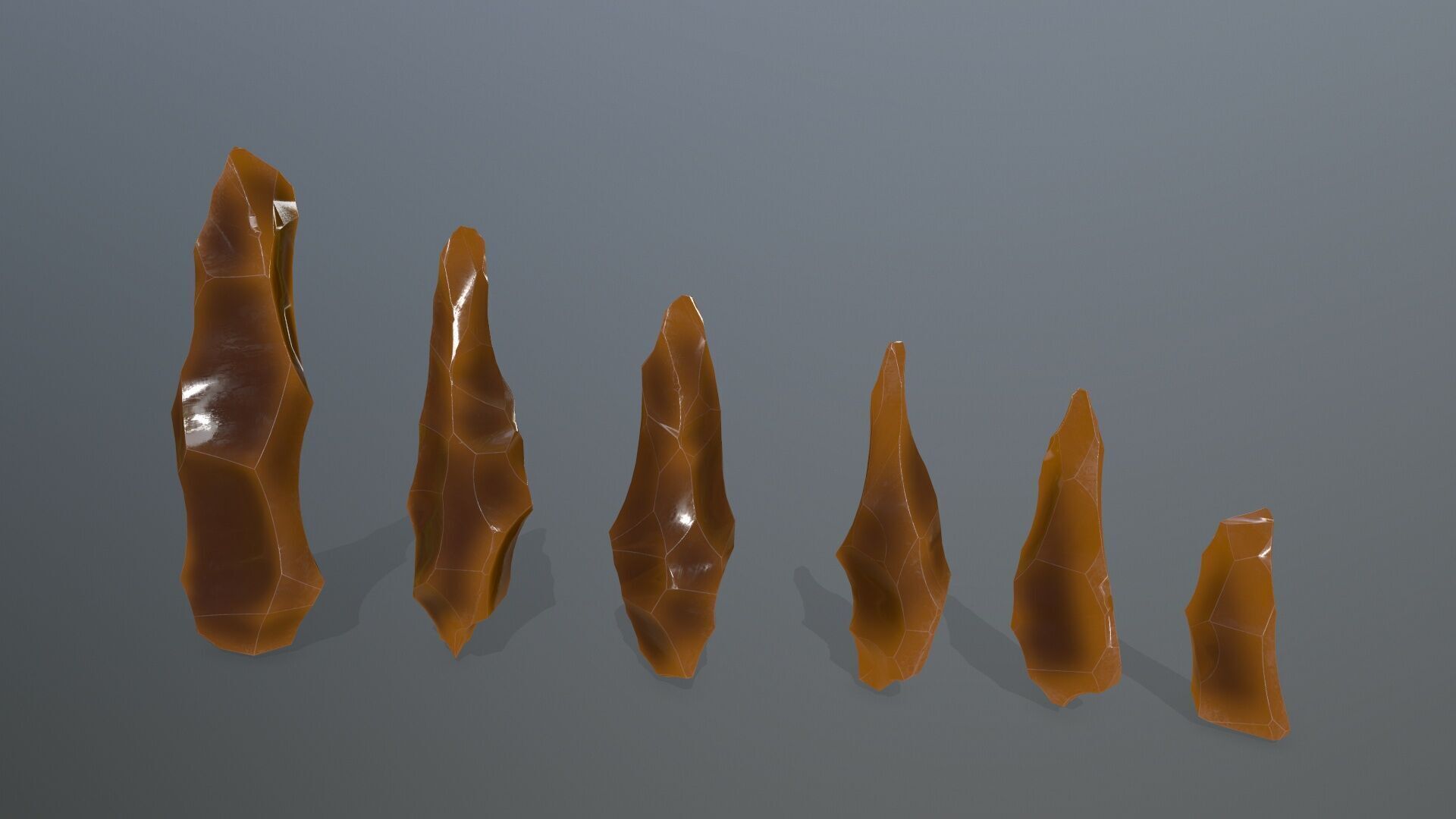 crystal Low-poly 3D model_2