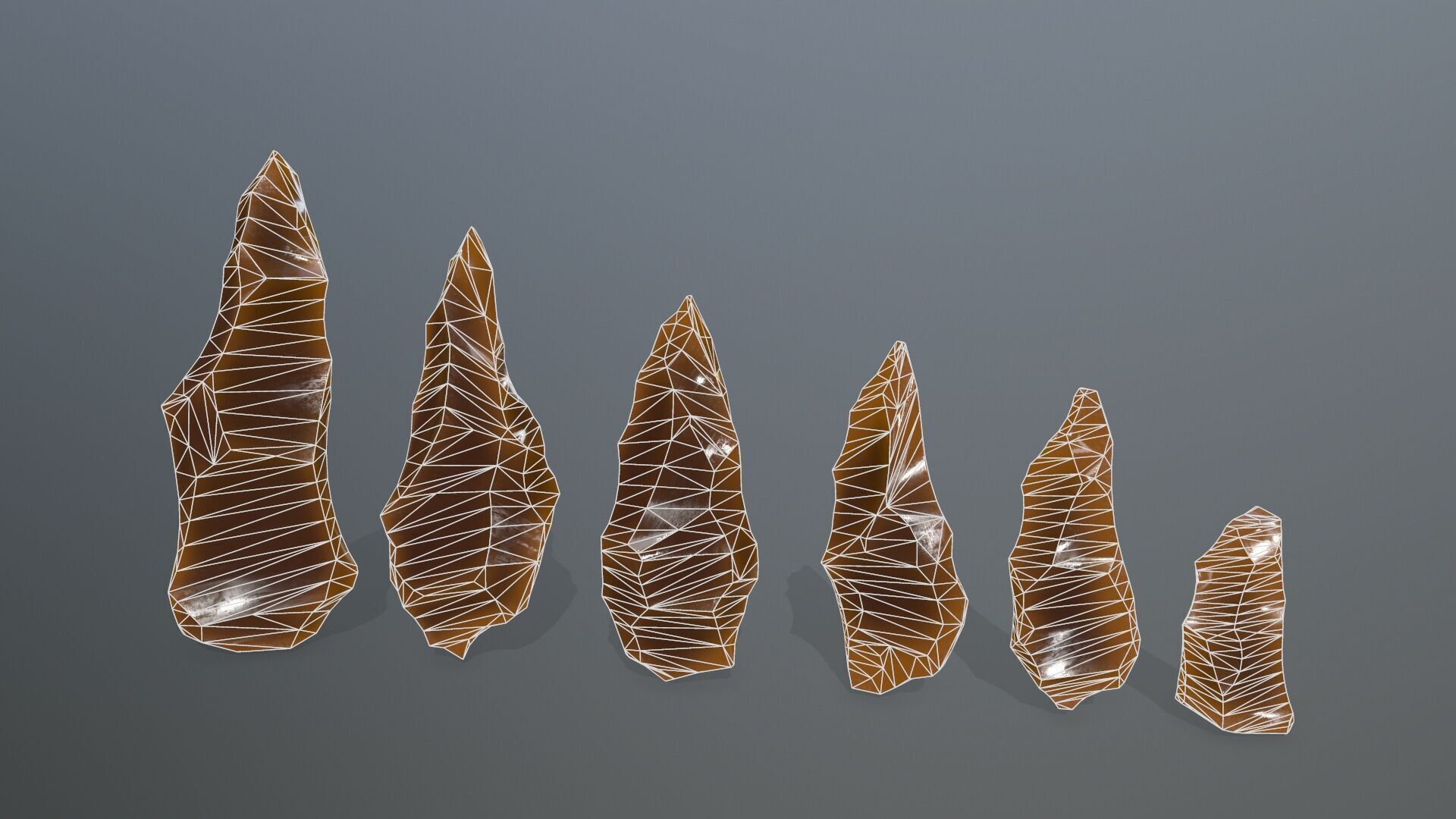 crystal Low-poly 3D model_6