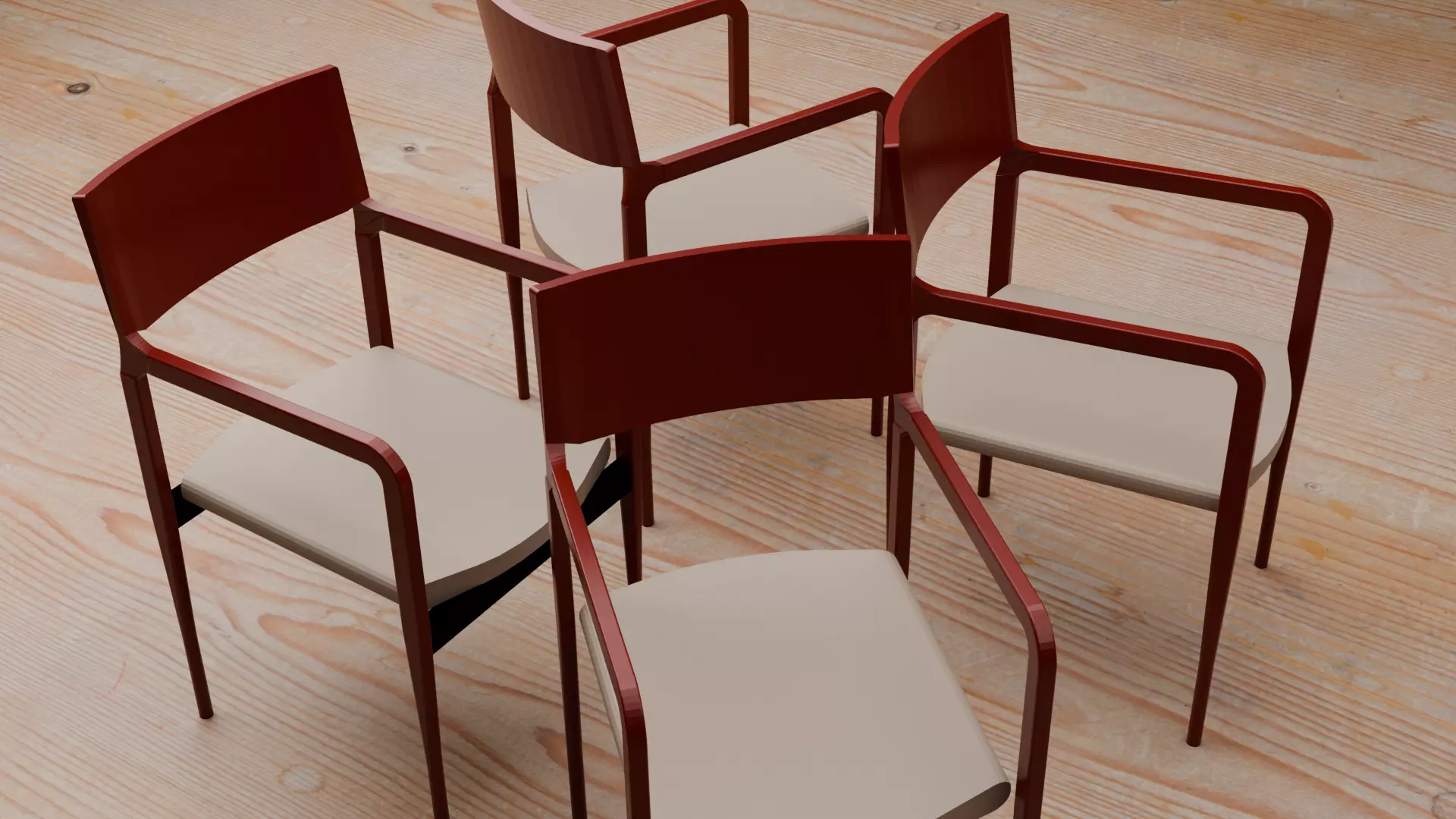 Scandinavian design chairs 3D model