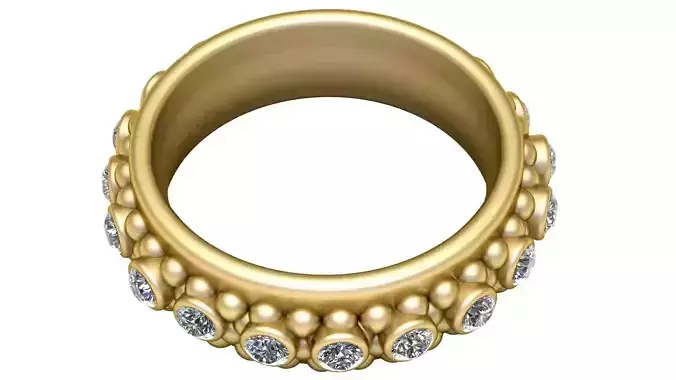 BUBBLES DESIGN RING 3D PRINTABLE MODEL