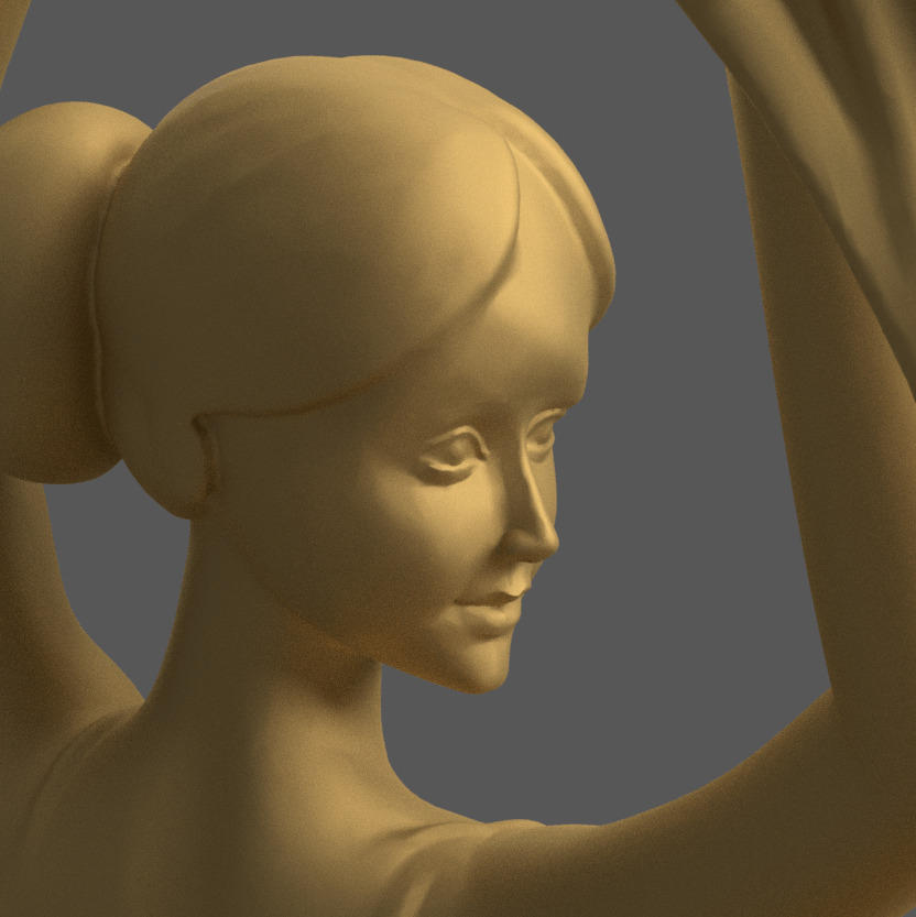 Elegant Ballerina Dancer STL Graceful 3D Art Decor File 3D print model_6