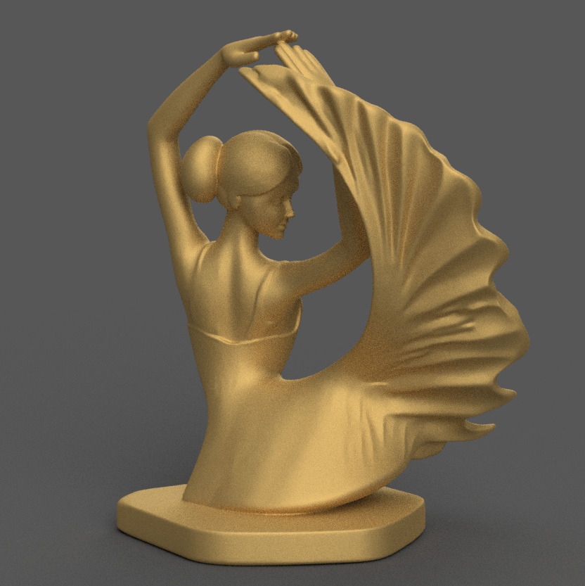 Elegant Ballerina Dancer STL Graceful 3D Art Decor File 3D print model_2
