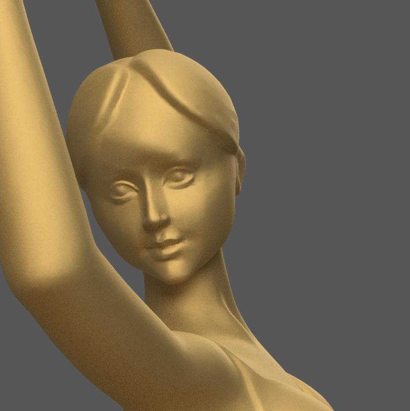 Elegant Ballerina Dancer STL Graceful 3D Art Decor File 3D print model_5