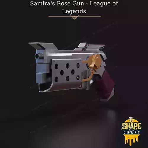 Samira Rose Gun STL File League of Legends Cosplay Prop STL File