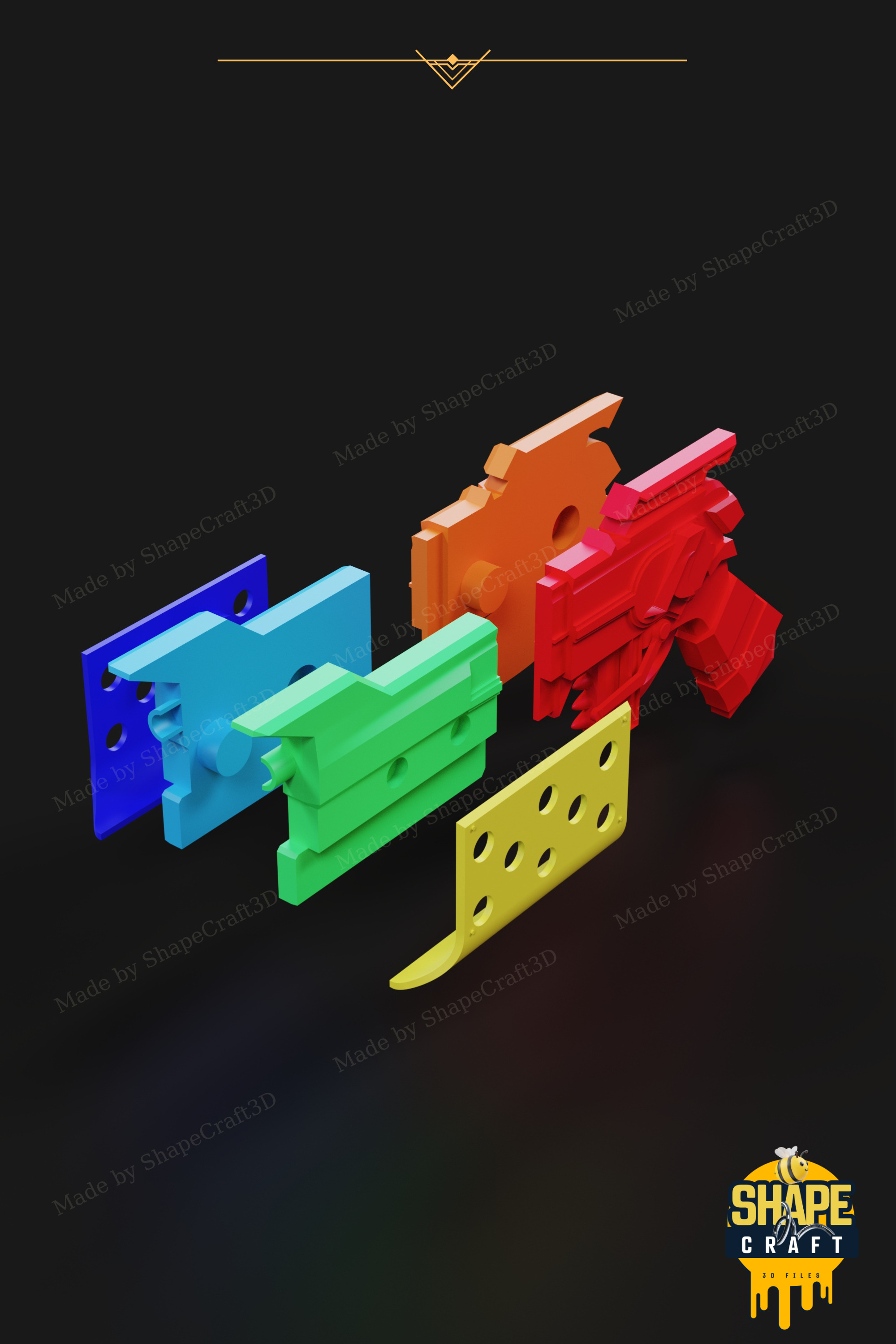 Samira Rose Gun STL File League of Legends Cosplay Prop STL File 3D print model_9