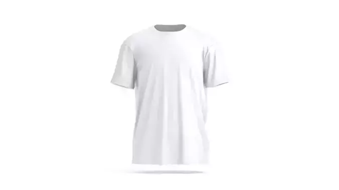 White Oversized T-Shirt - mens wrinkled crewneck tshirt