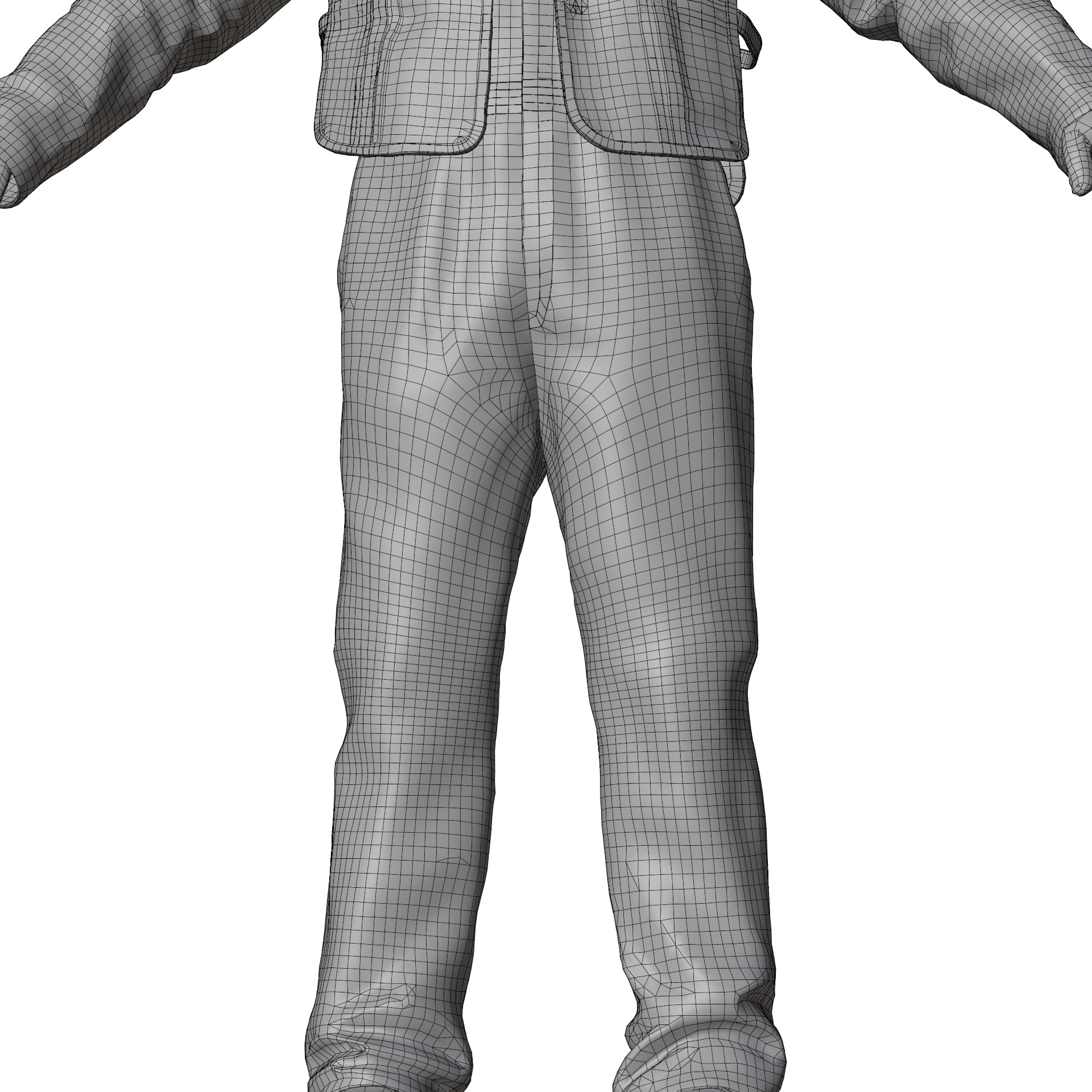 Construction Worker  Rigged 3D model_29