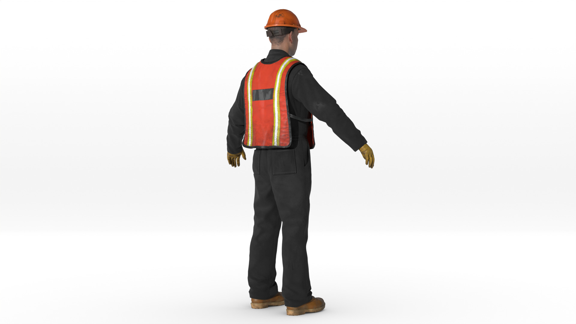 Construction Worker  Rigged 3D model_7