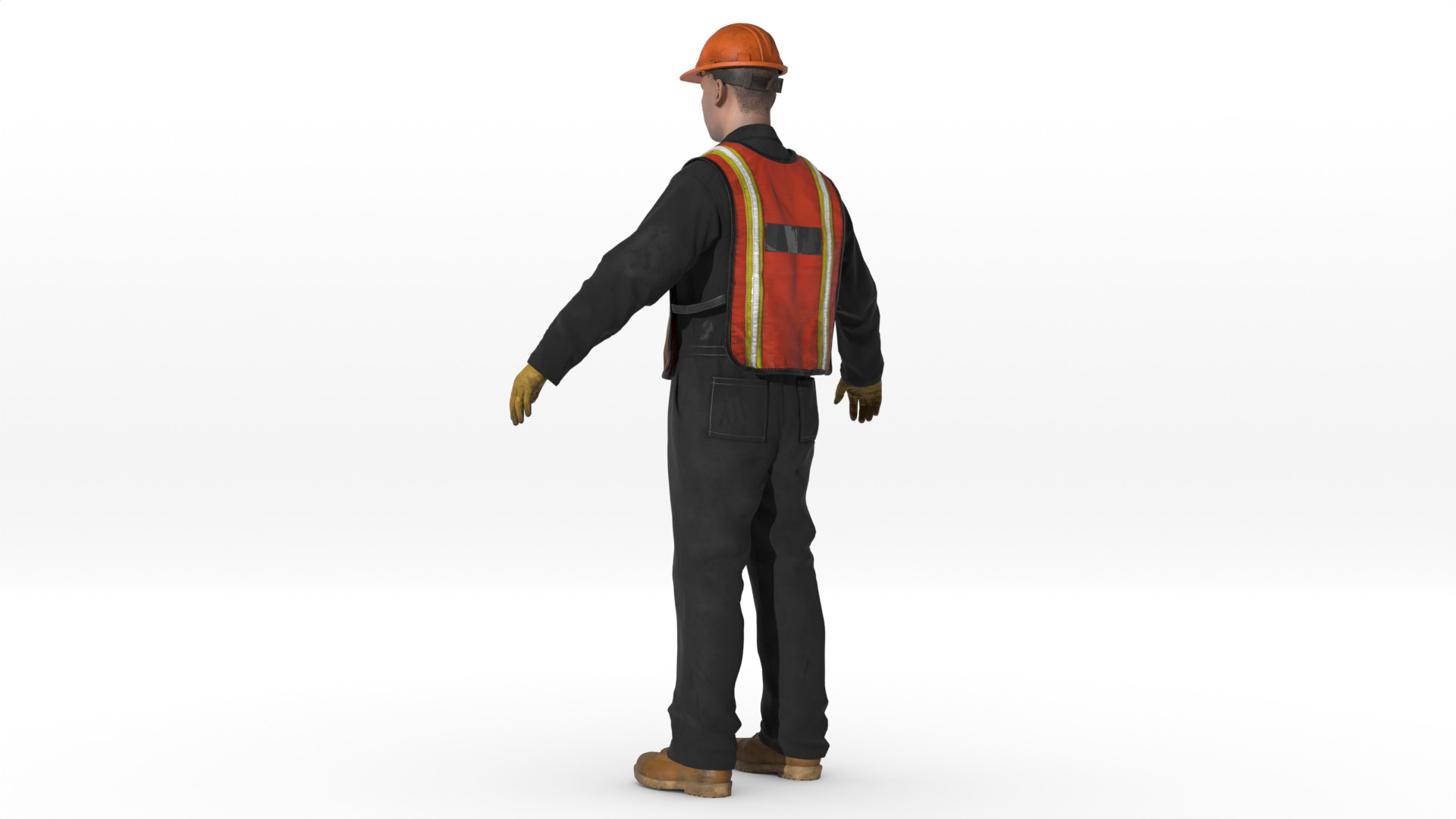 Construction Worker  Rigged 3D model_9