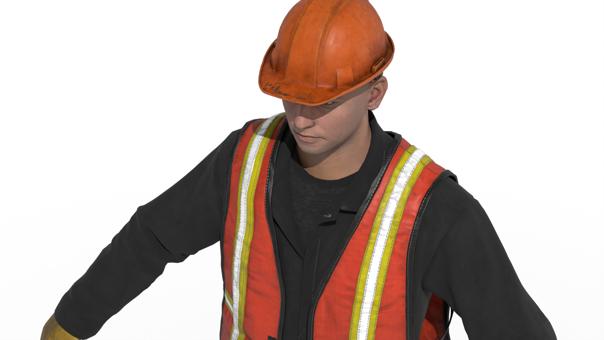 Construction Worker  Rigged 3D model_14