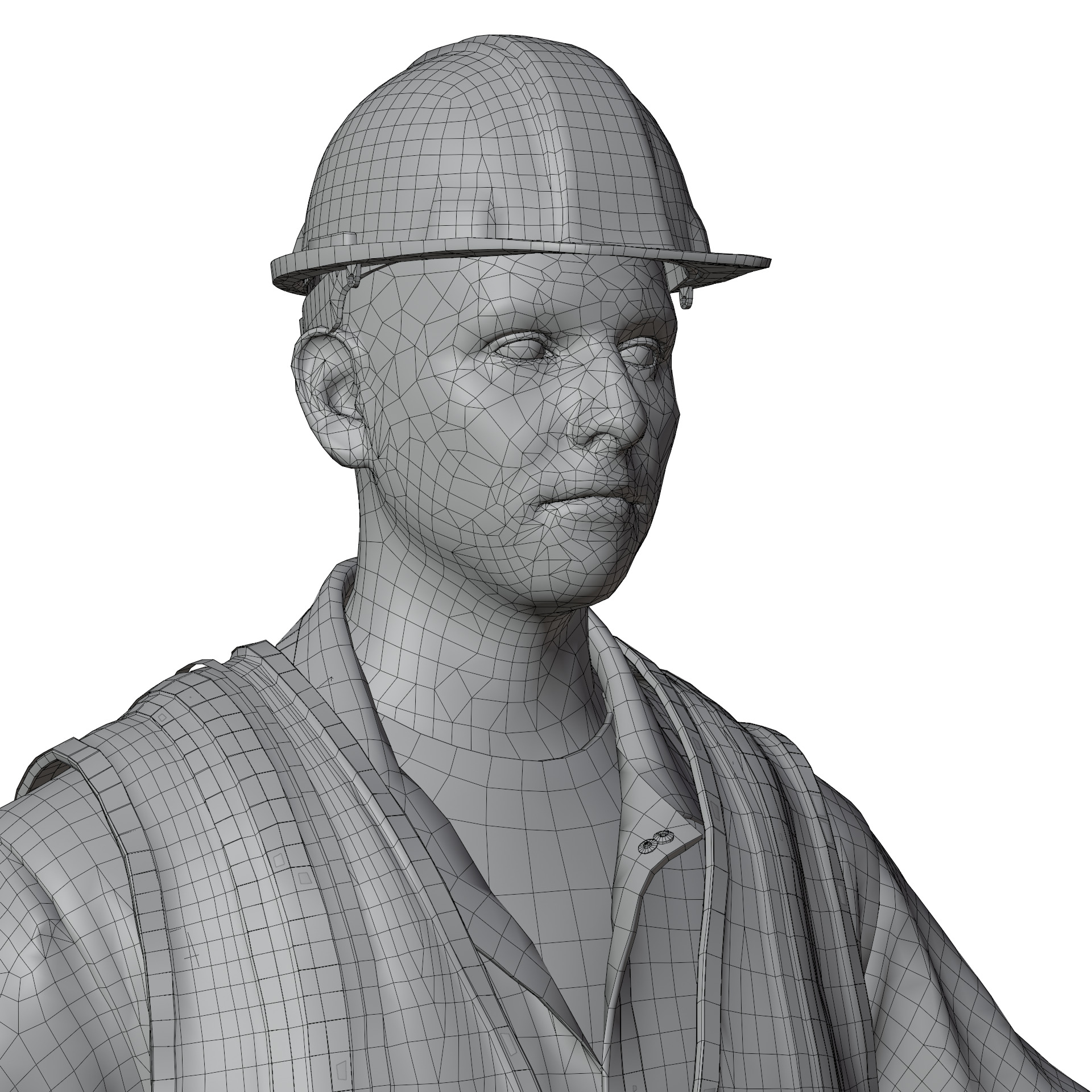 Construction Worker  Rigged 3D model_30