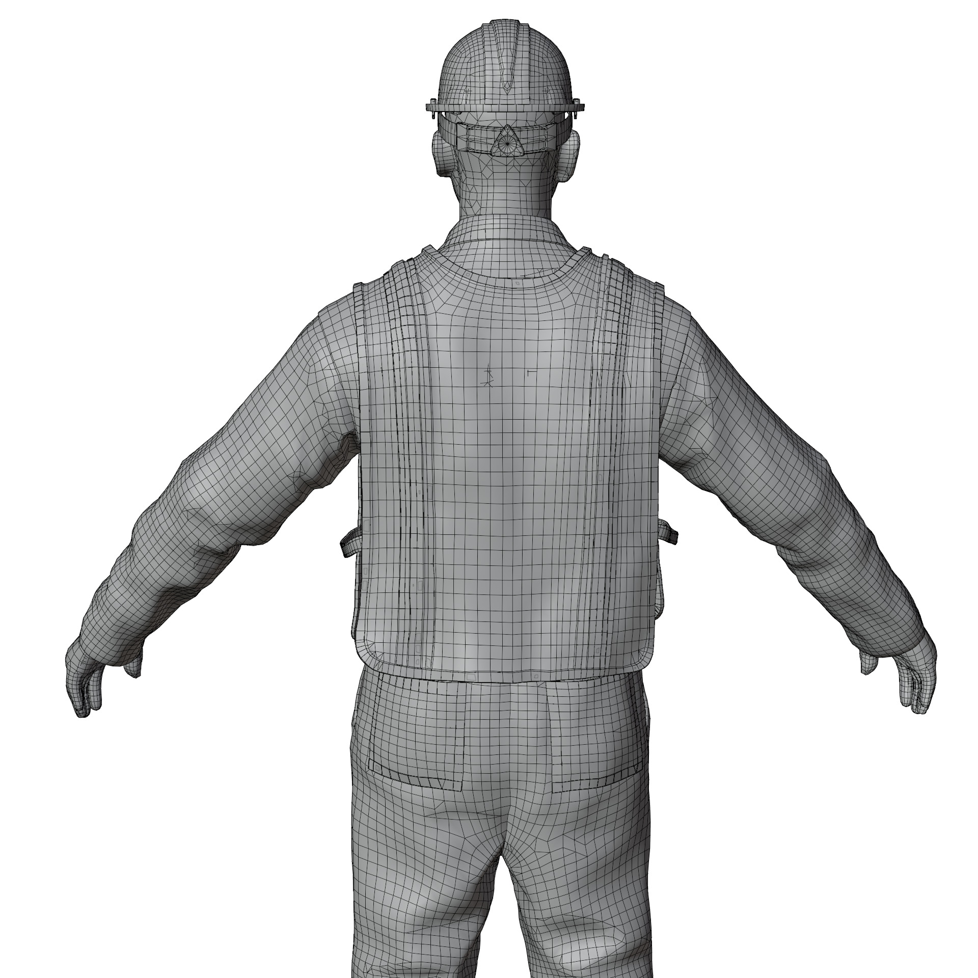 Construction Worker  Rigged 3D model_28
