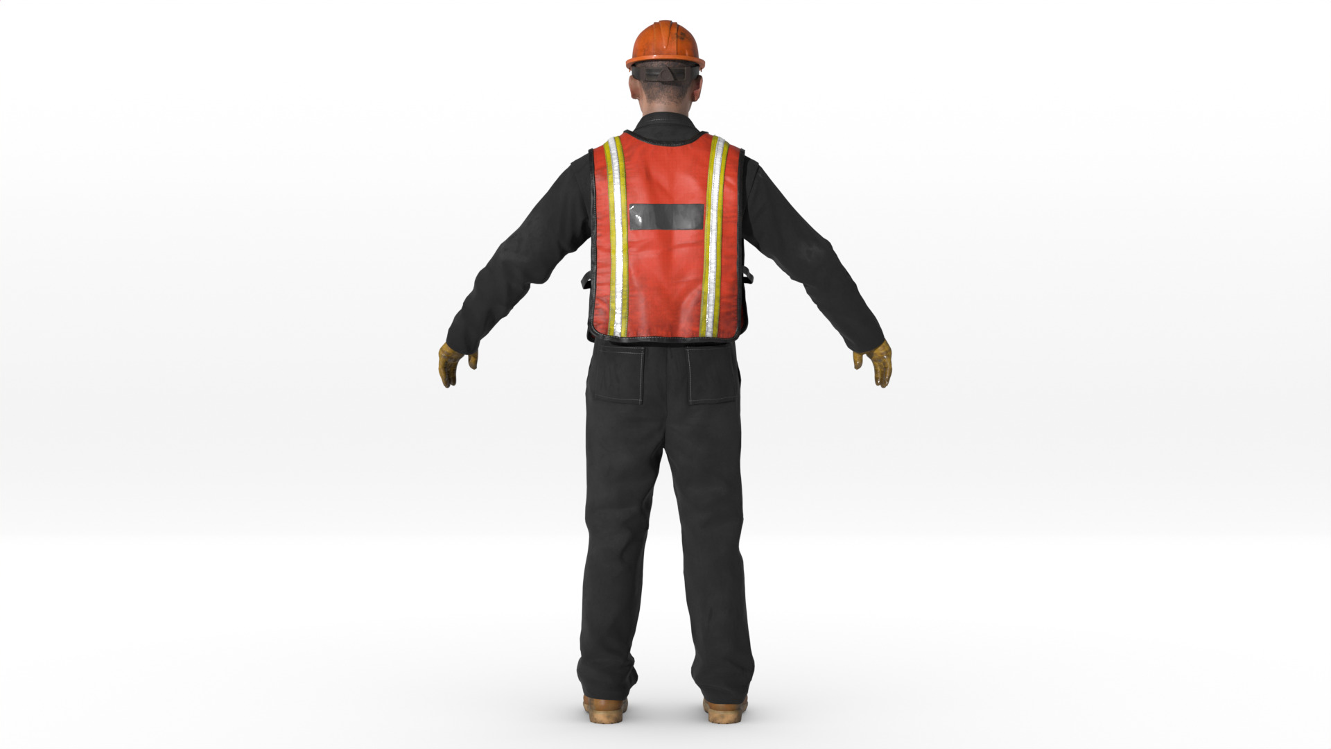 Construction Worker  Rigged 3D model_8