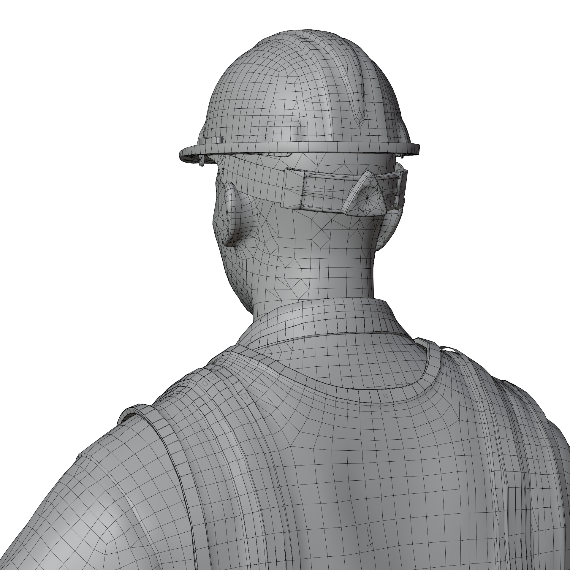 Construction Worker  Rigged 3D model_32