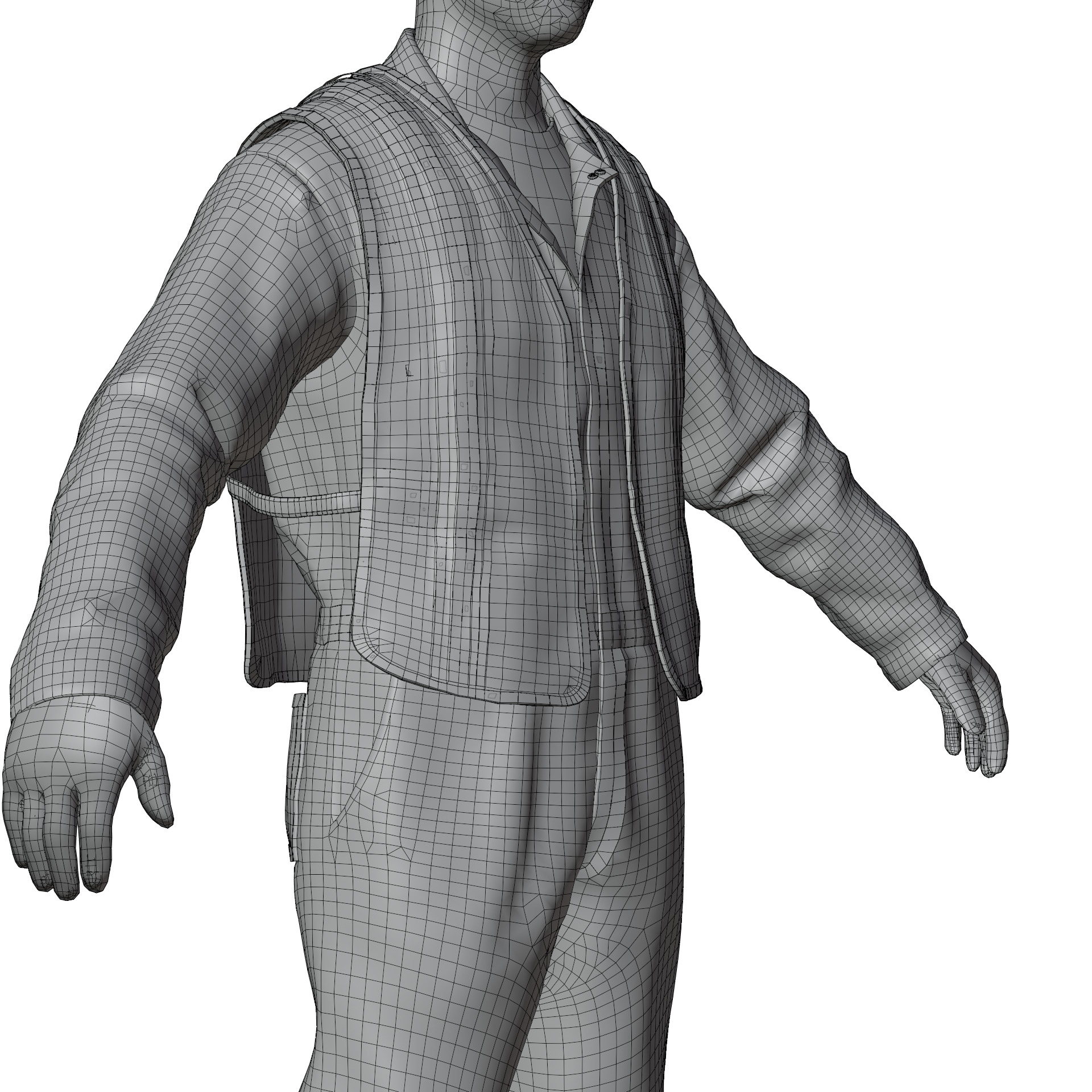 Construction Worker  Rigged 3D model_33