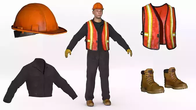 Construction Worker  Rigged