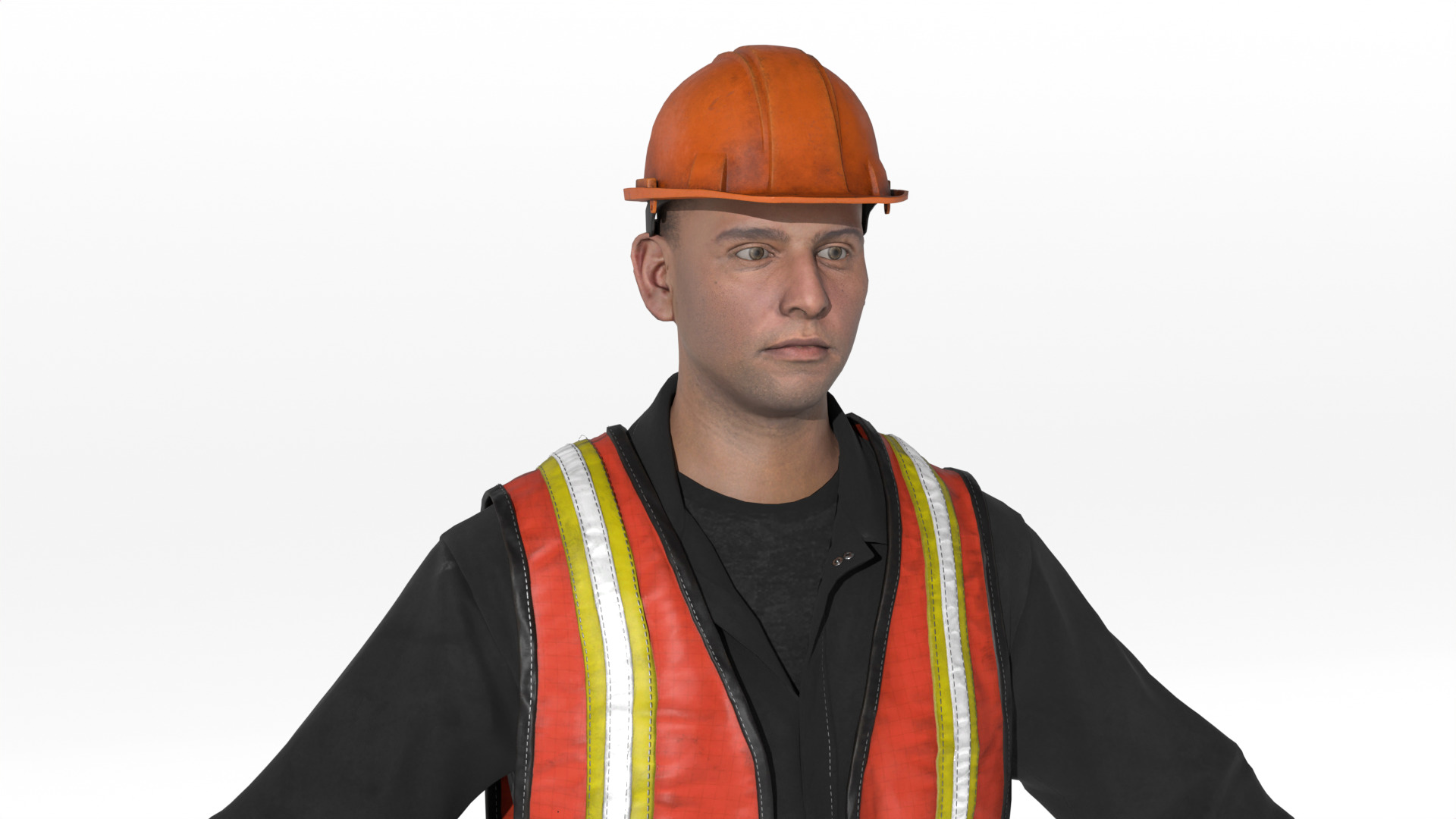 Construction Worker  Rigged 3D model_19