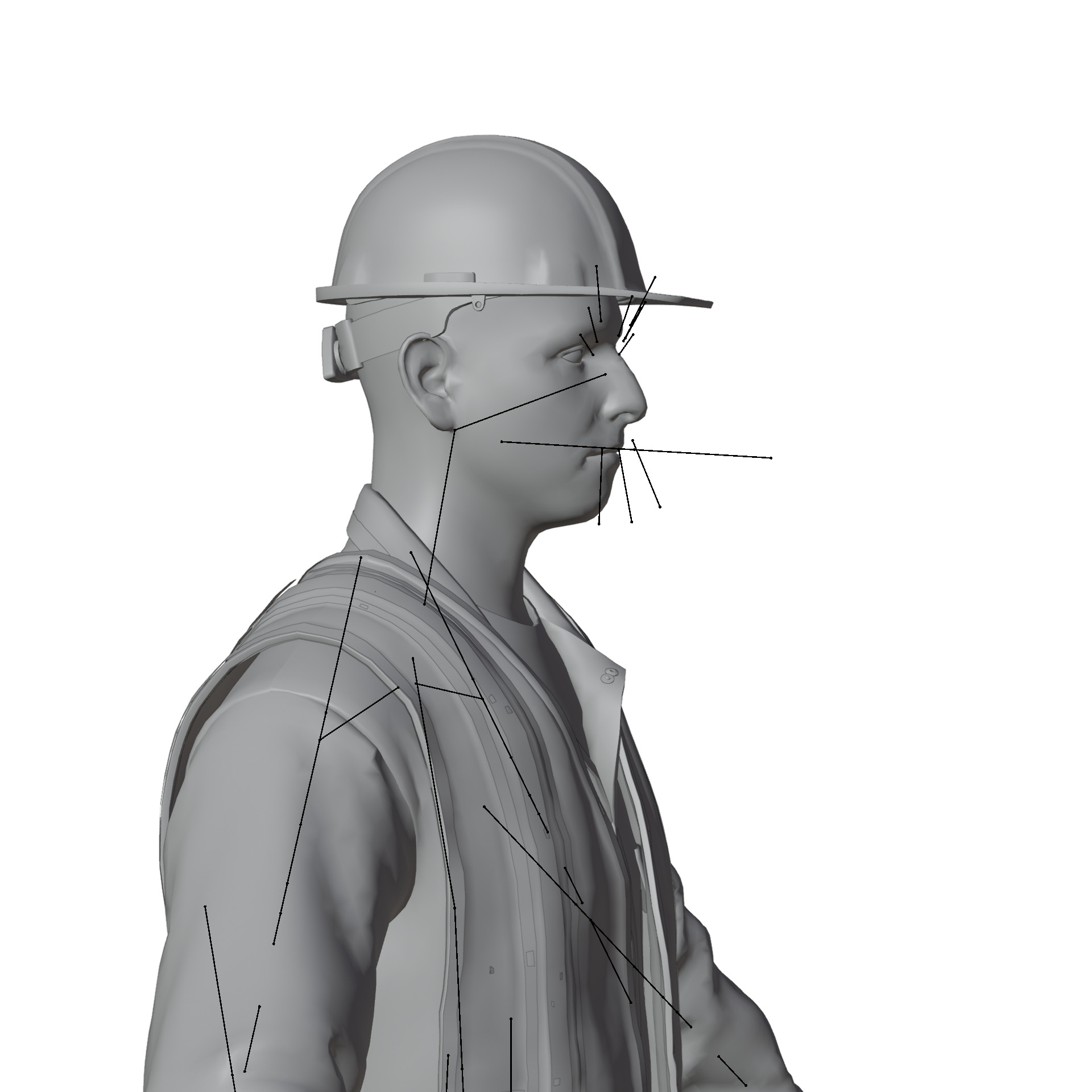 Construction Worker  Rigged 3D model_24