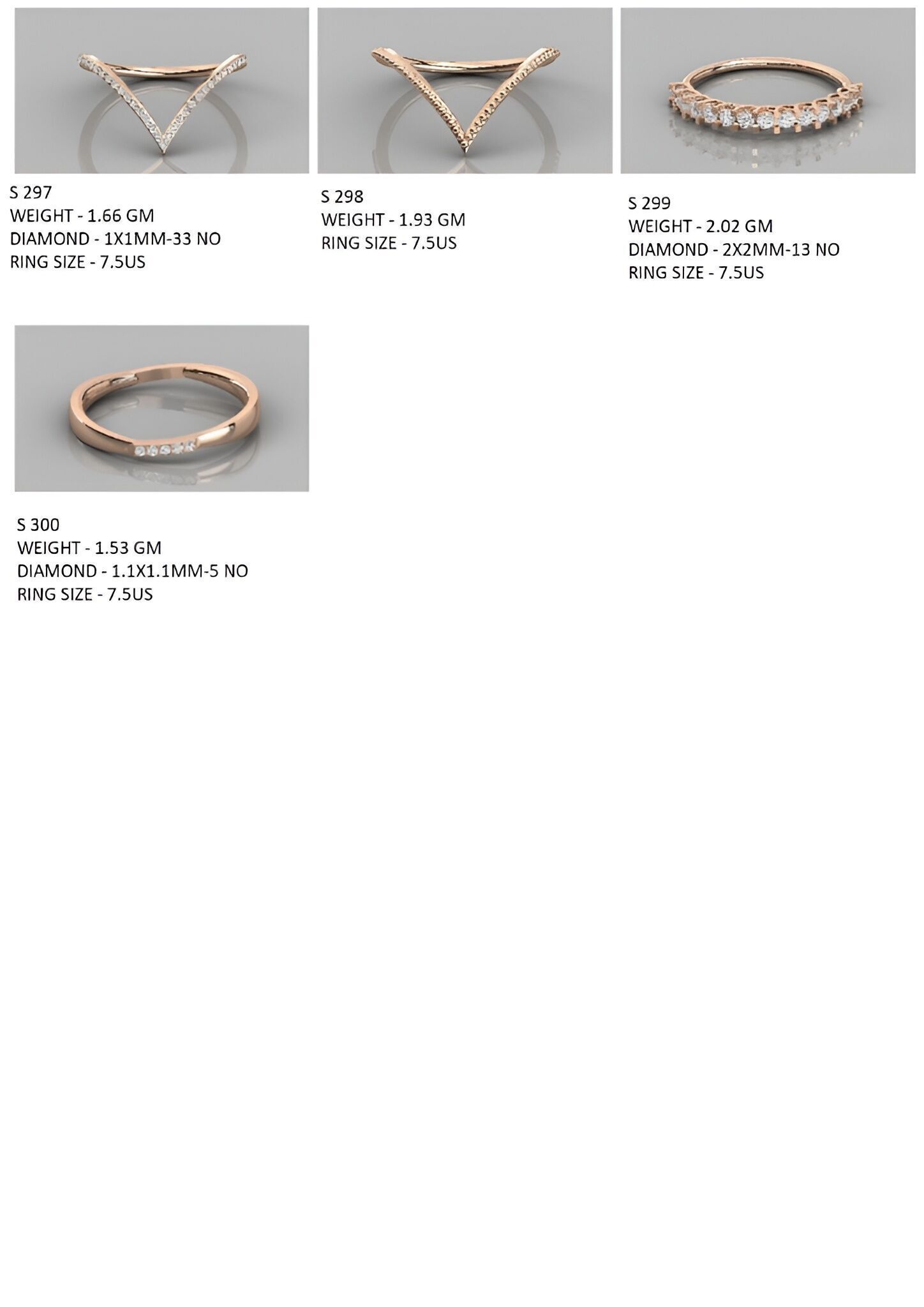 400  Minimalist Light Weigt Diamond rings collection 3D print model_34