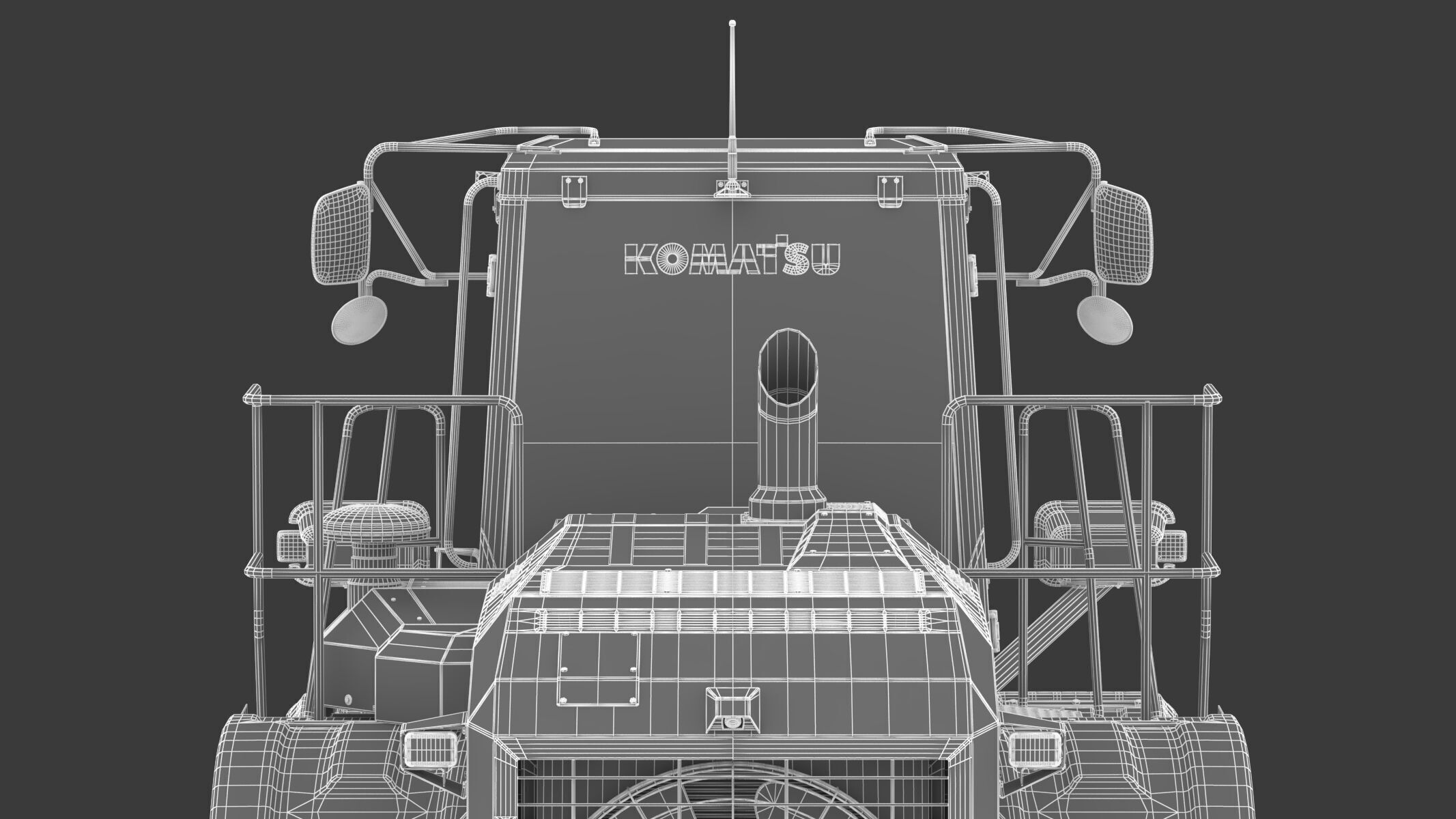 Komatsu WA500-8 Yard Loader Wheel Loader 3D model_37
