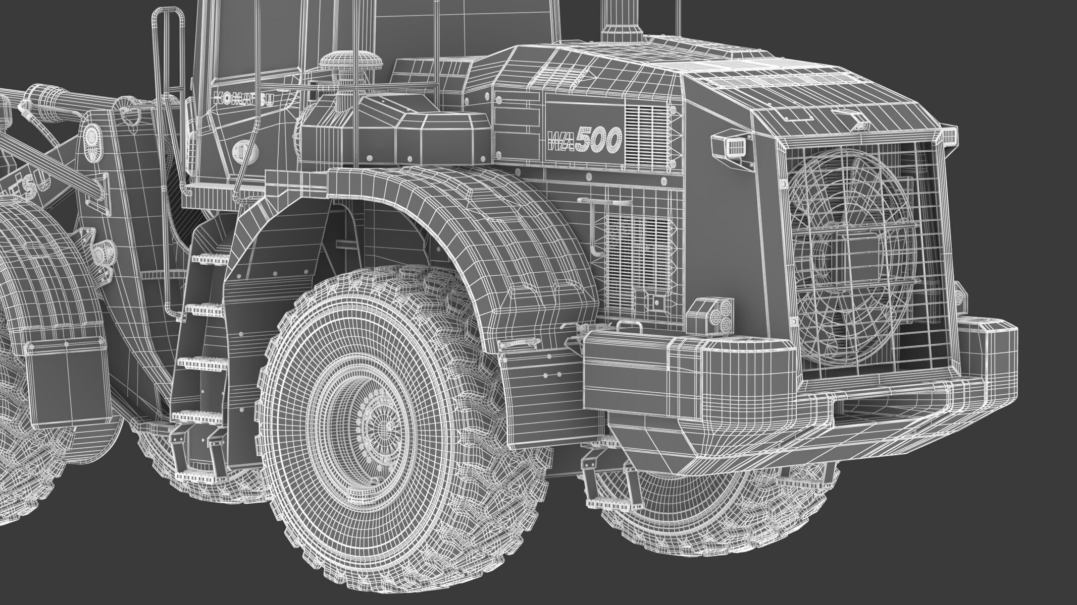 Komatsu WA500-8 Yard Loader Wheel Loader 3D model_38