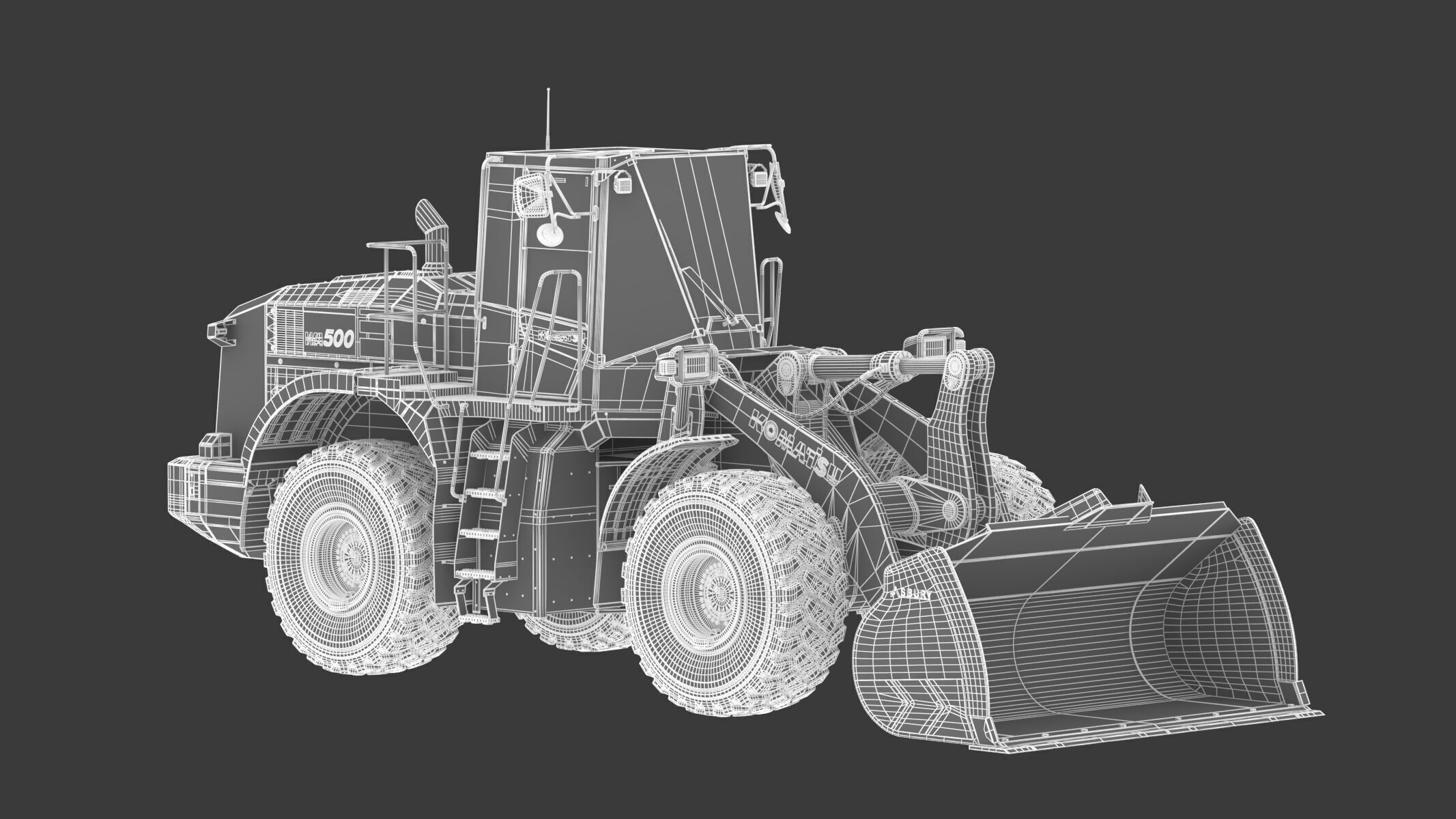 Komatsu WA500-8 Yard Loader Wheel Loader 3D model_24