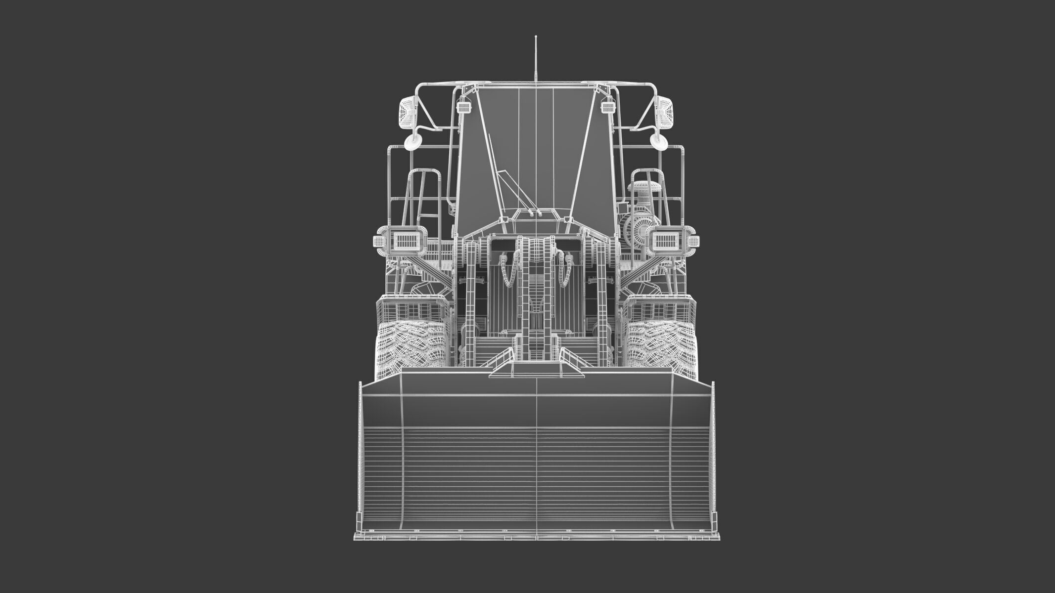 Komatsu WA500-8 Yard Loader Wheel Loader 3D model_23