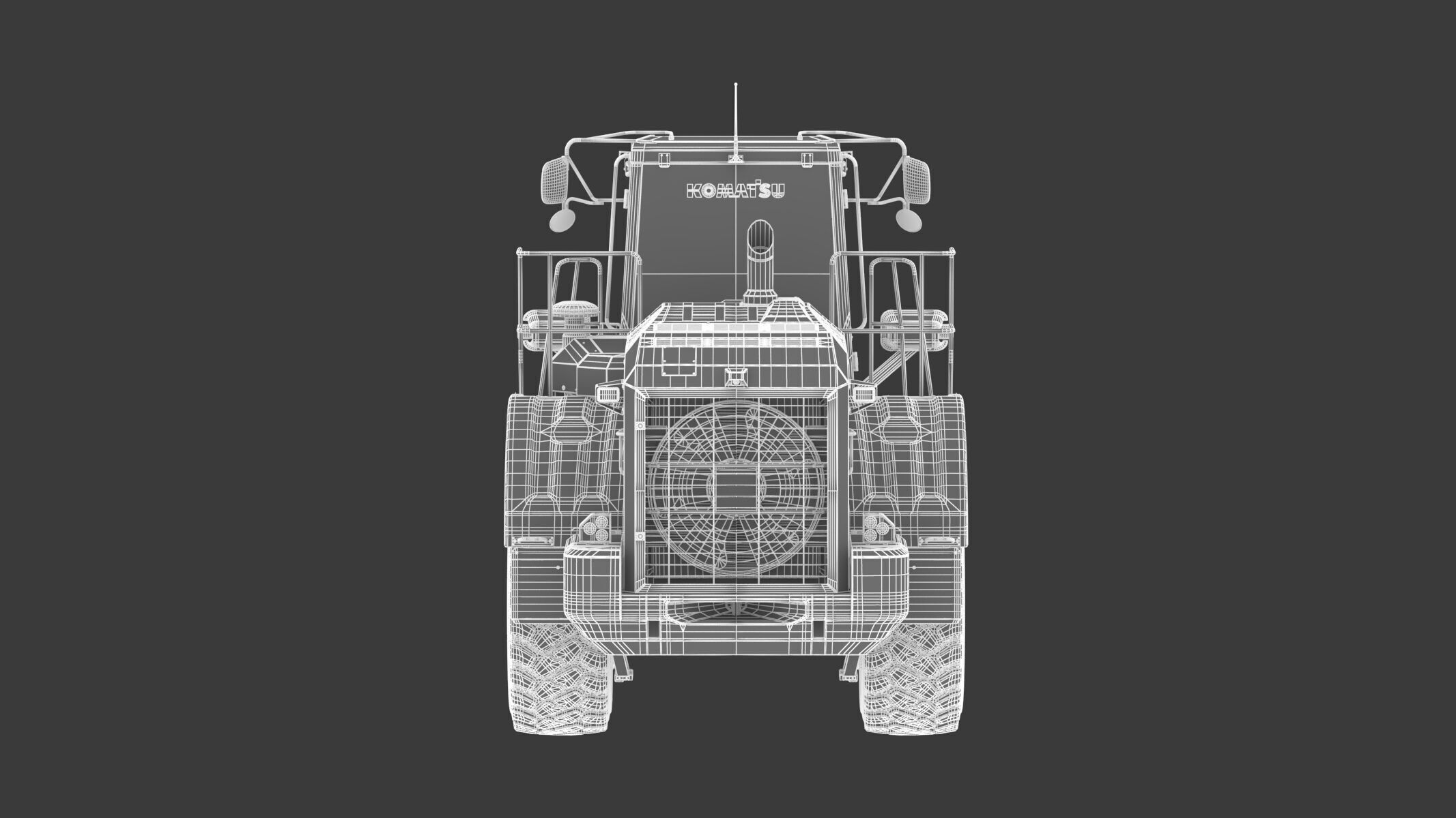 Komatsu WA500-8 Yard Loader Wheel Loader 3D model_27