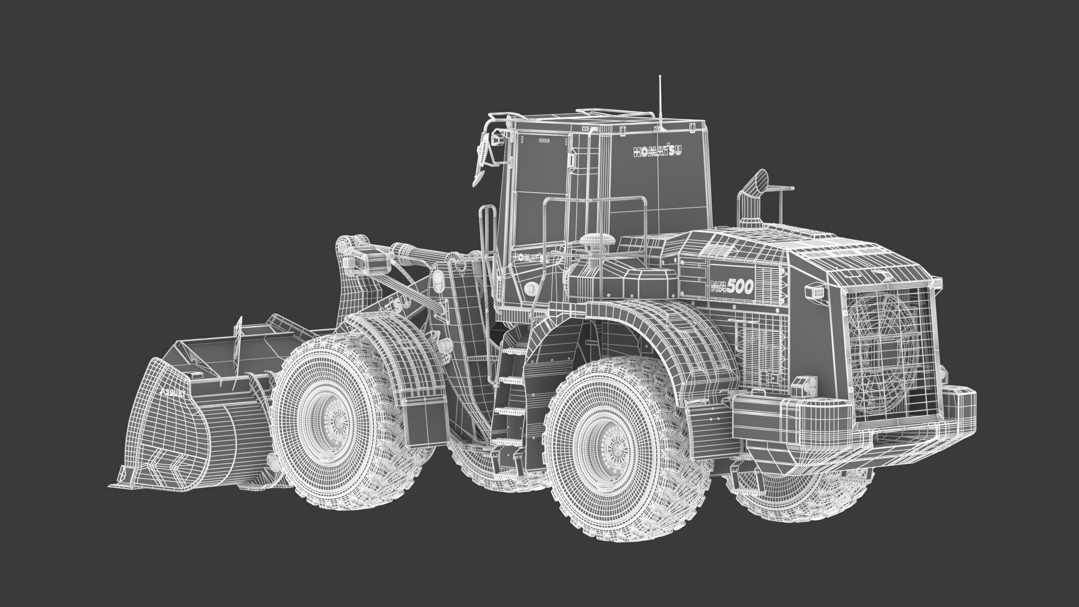 Komatsu WA500-8 Yard Loader Wheel Loader 3D model_28