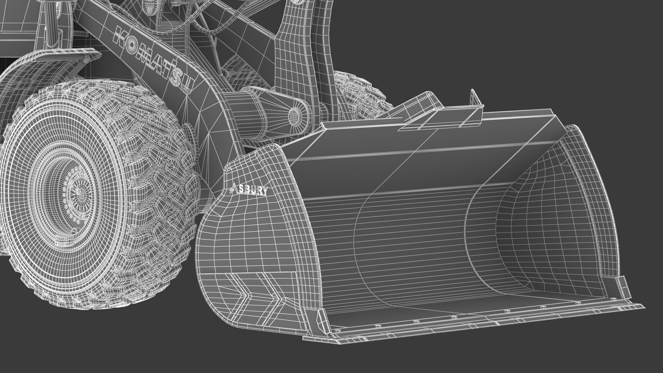 Komatsu WA500-8 Yard Loader Wheel Loader 3D model_34