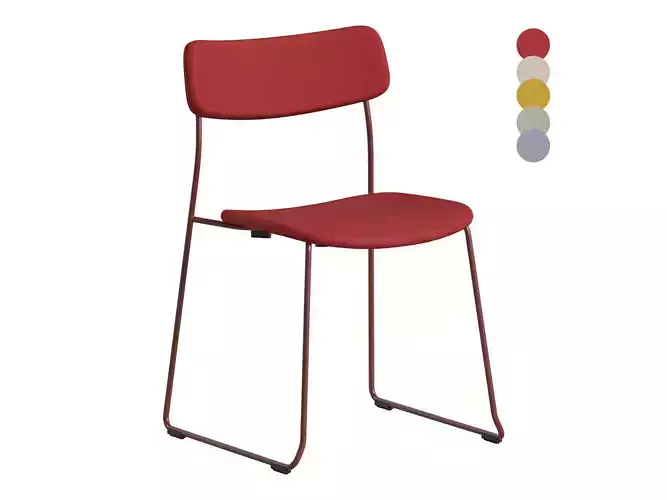 Ella Chair with Sled Base Upholstered