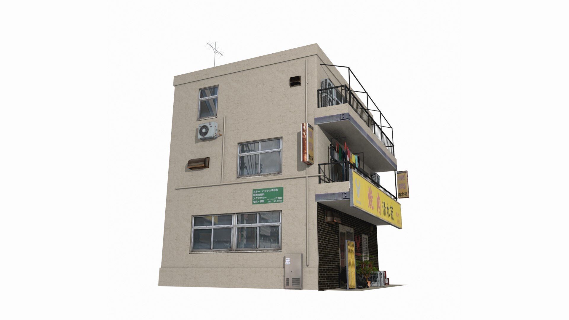Tokyo House 001 Low-poly 3D model_3