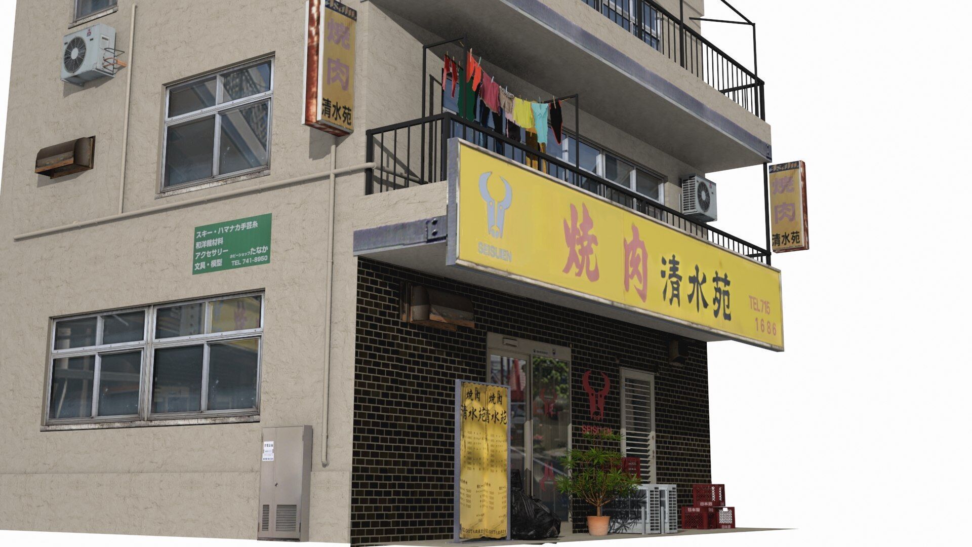 Tokyo House 001 Low-poly 3D model_7