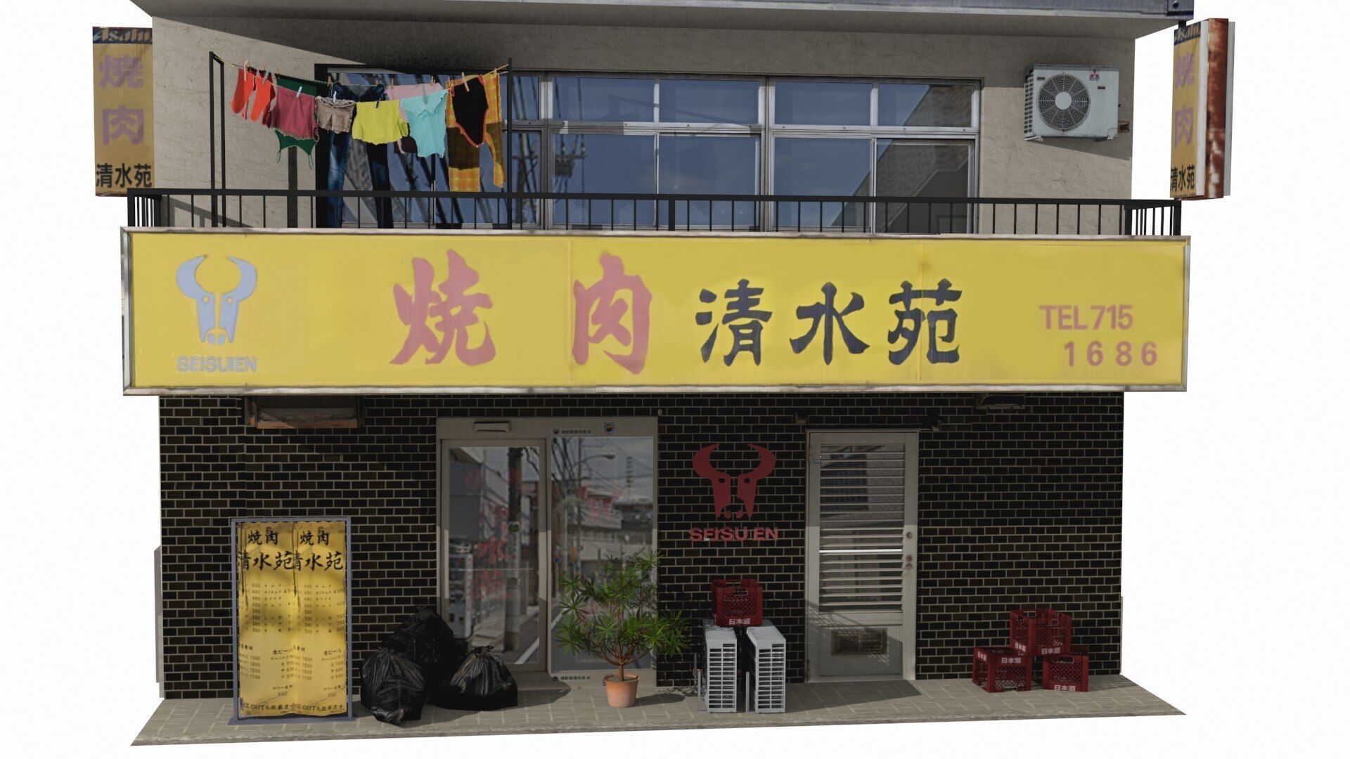 Tokyo House 001 Low-poly 3D model_4